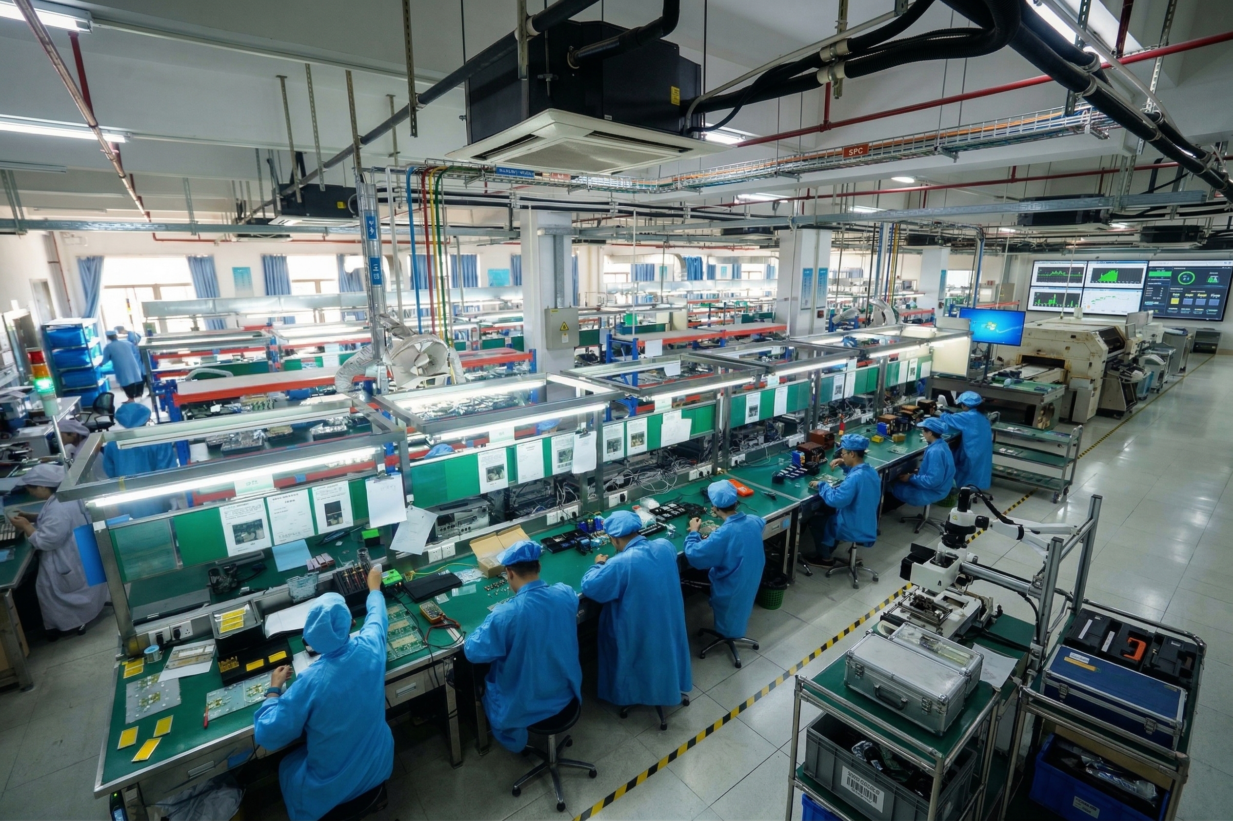 CorelixRF SMT assembly production line — RF amplifier module manufacturing