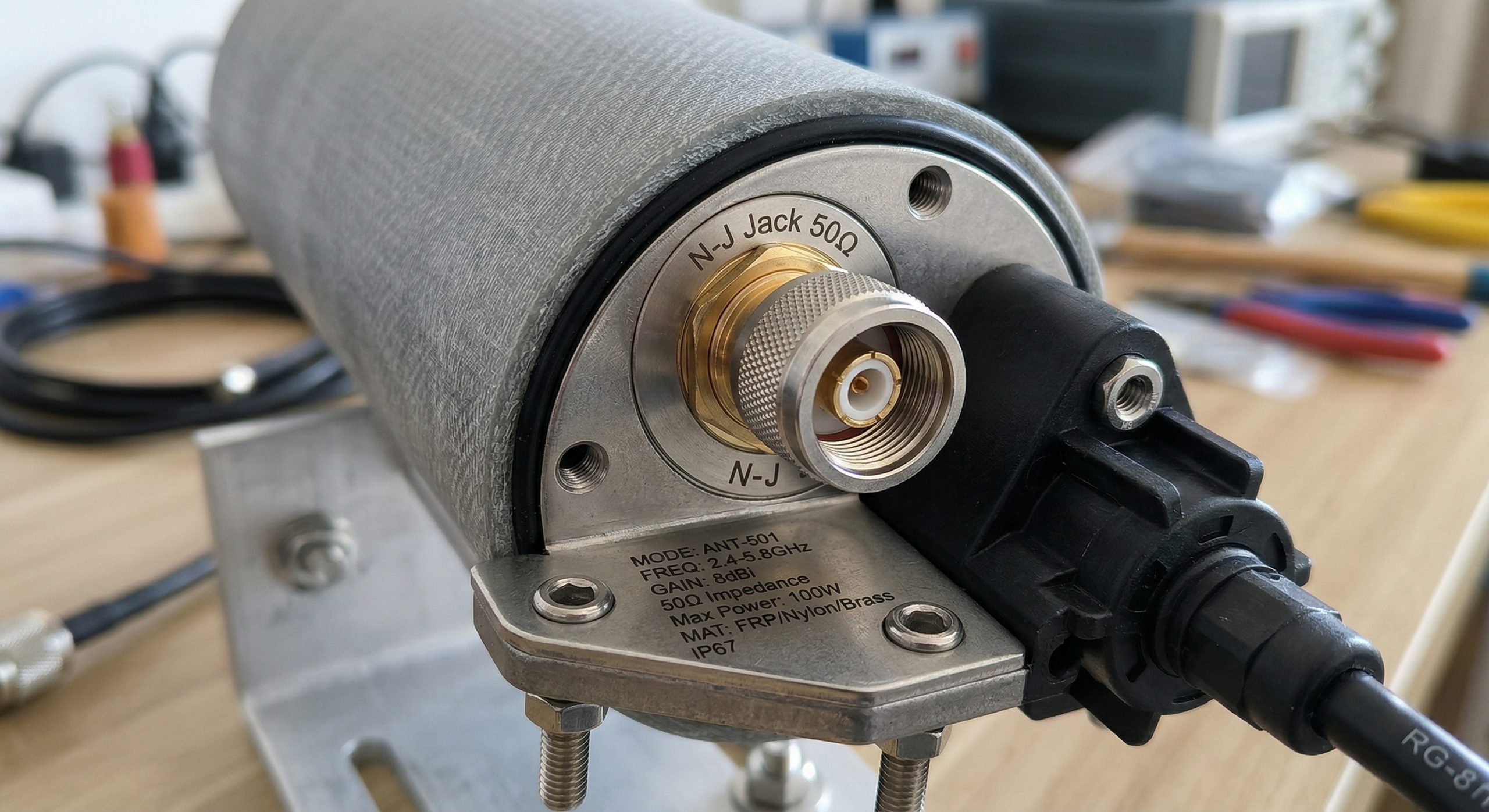 HZANT narrow-band FRP omnidirectional antenna Φ20-32mm rod form factor