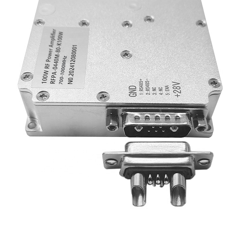 RF amplifier module connector and heatsink detail