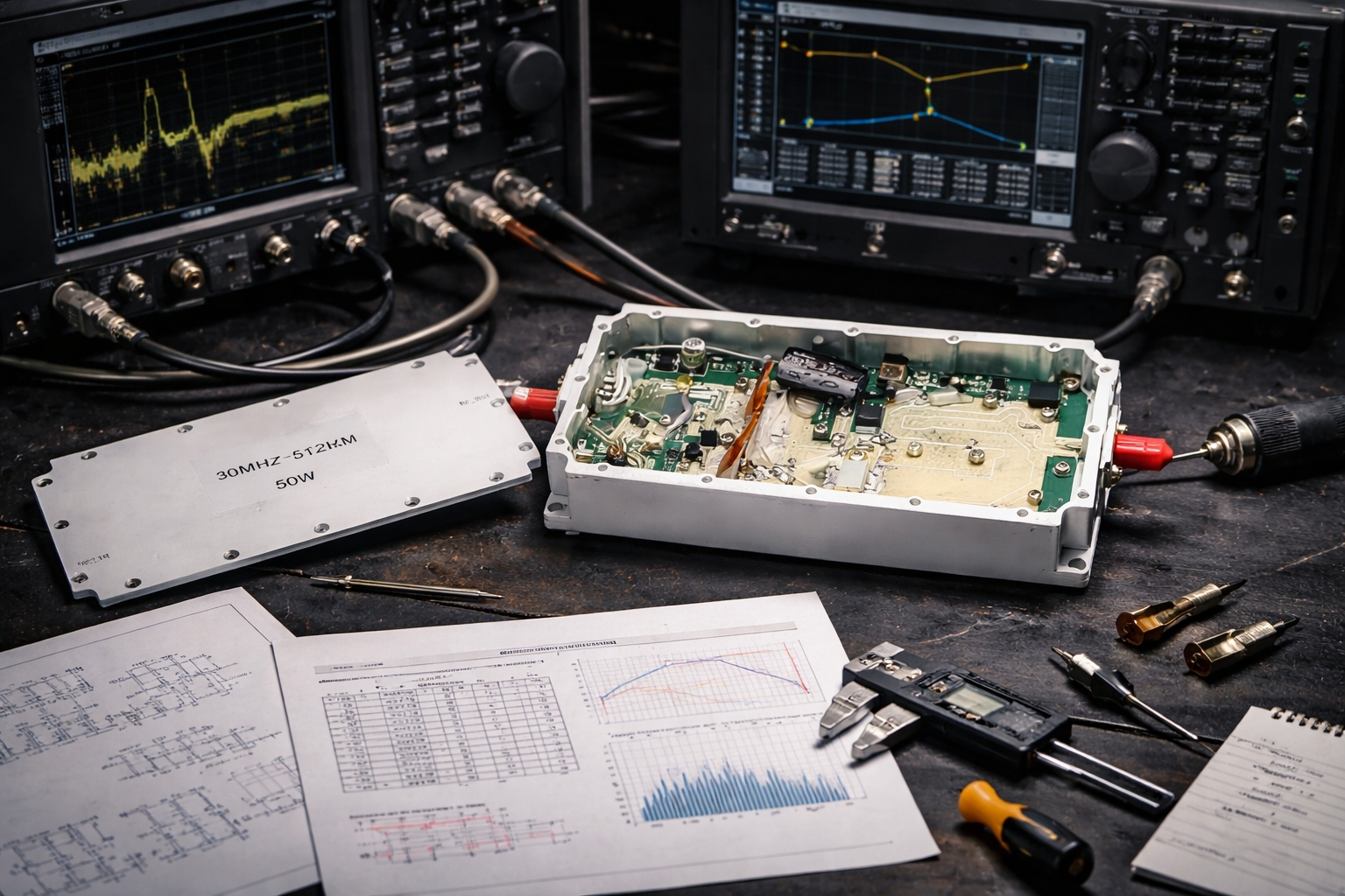 Thermal imaging of RF amplifier