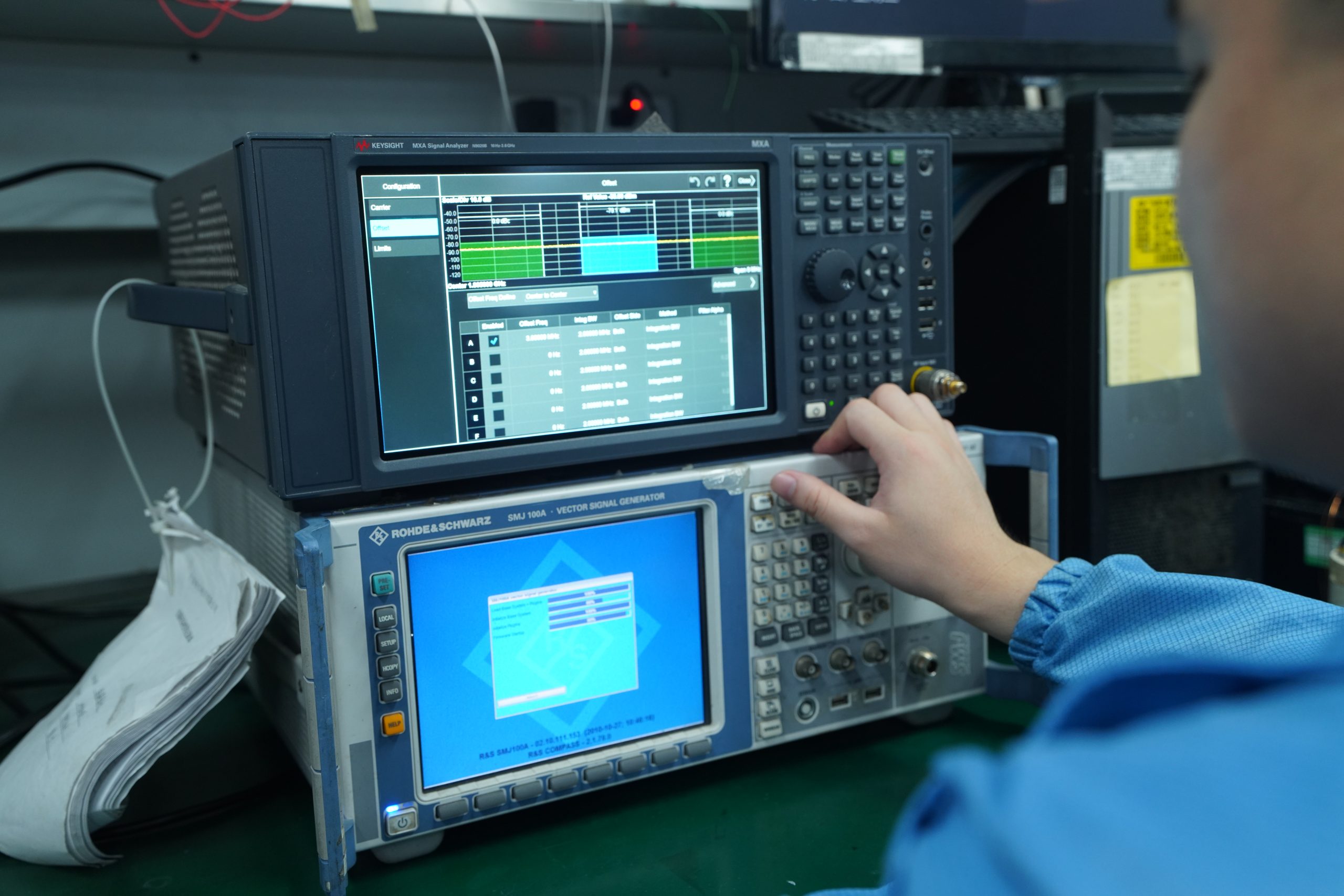 Laboratory and engineering validation setup with custom SDR prototype