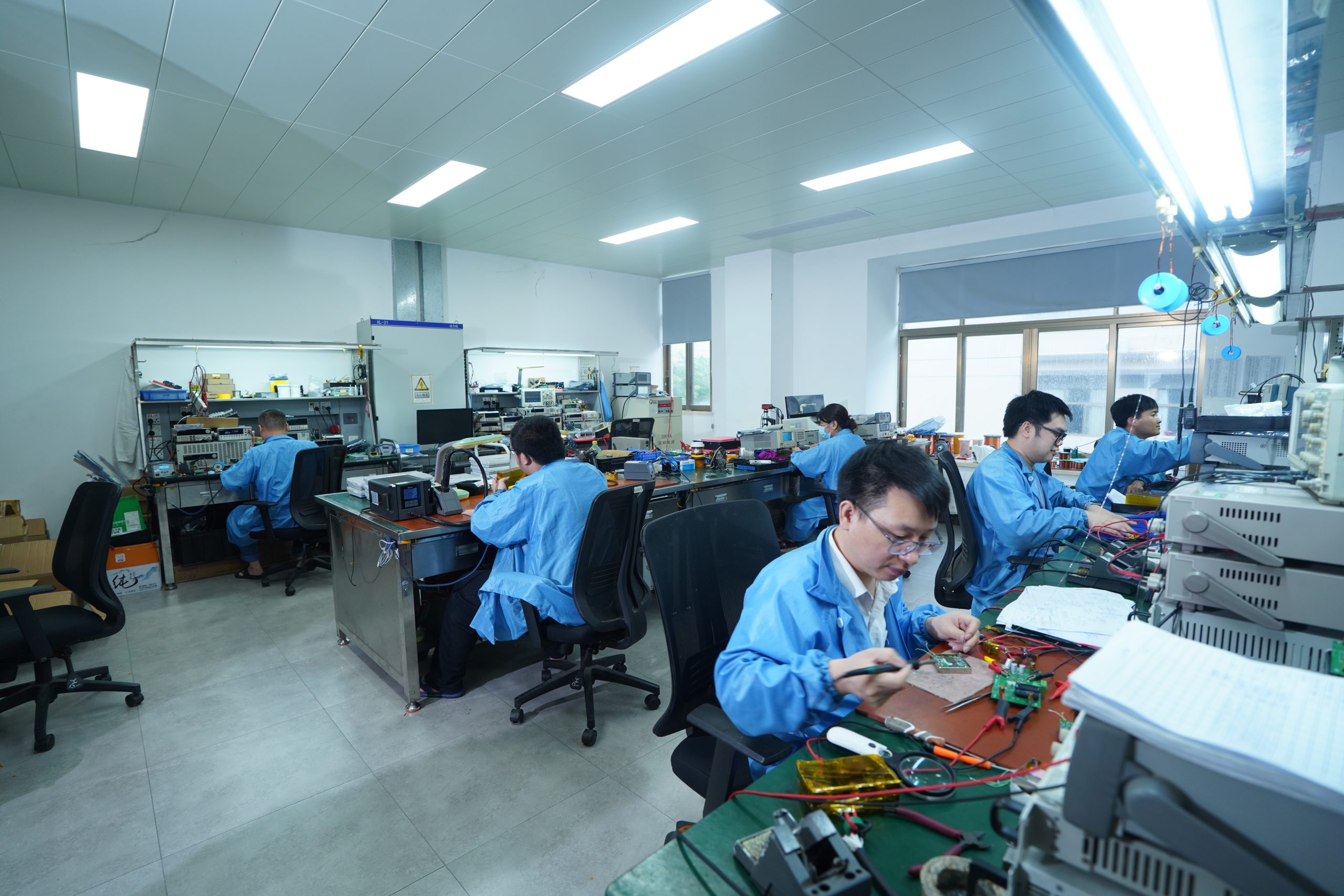 CorelixRF manufacturing quality control — incoming inspection, module assembly, RF validation, and shipment packaging process overview