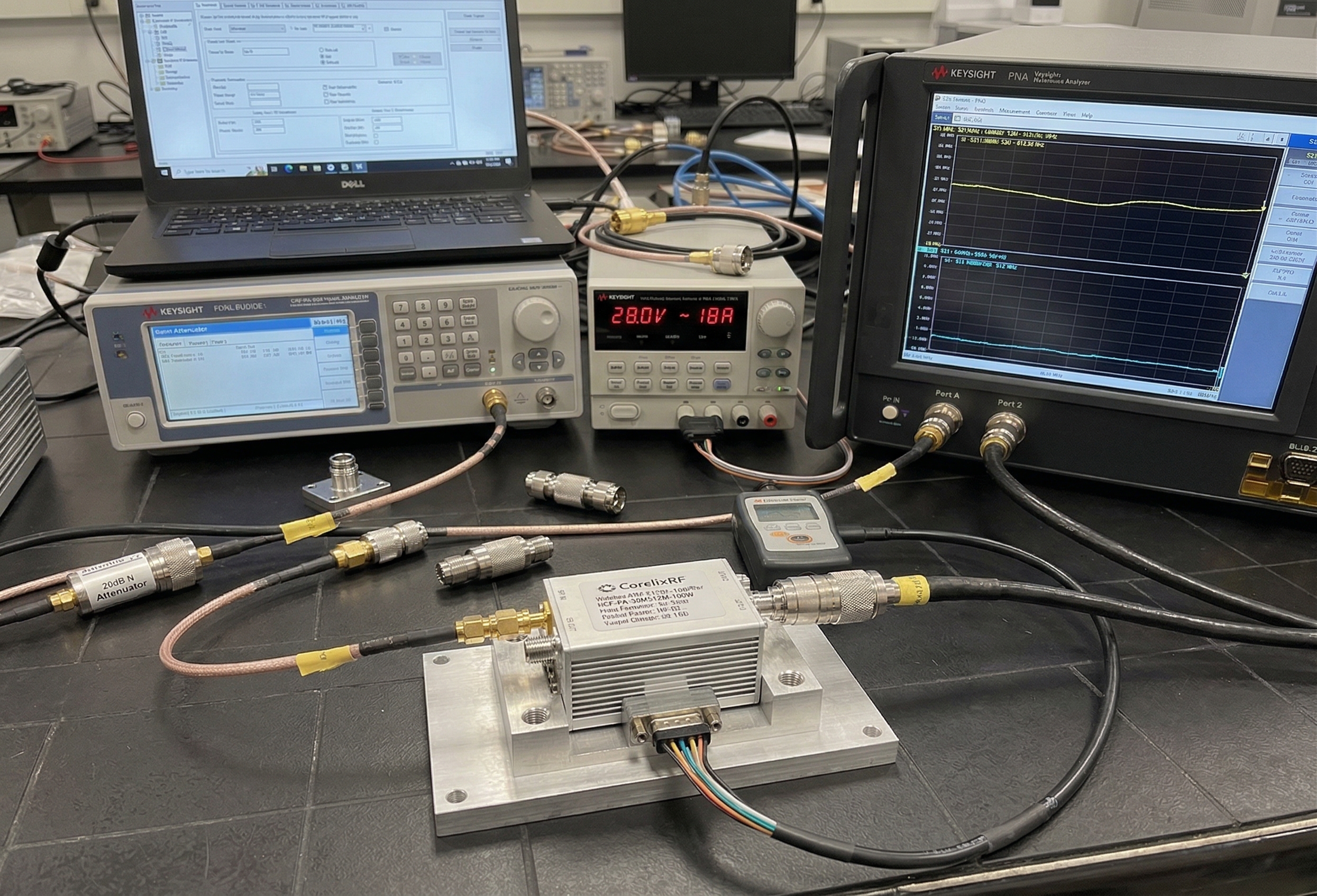 RF bench verification test