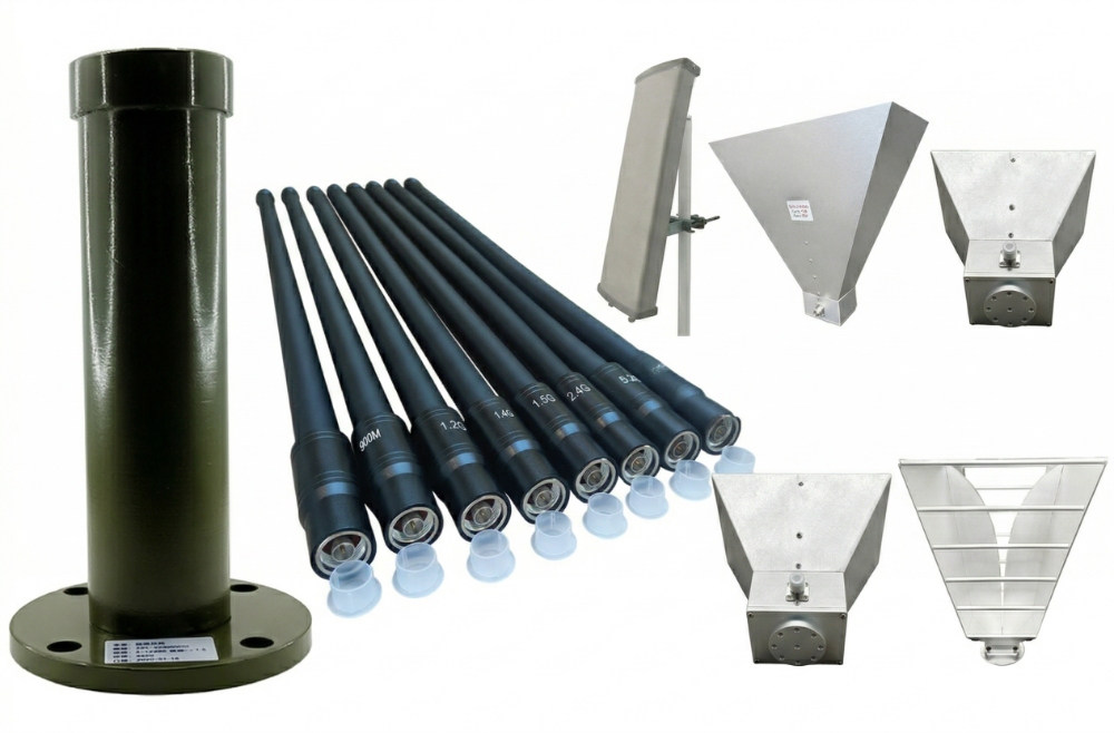 CorelixRF laboratory antenna — replace with real CorelixRF broadband, directional, or receiving antenna product photo