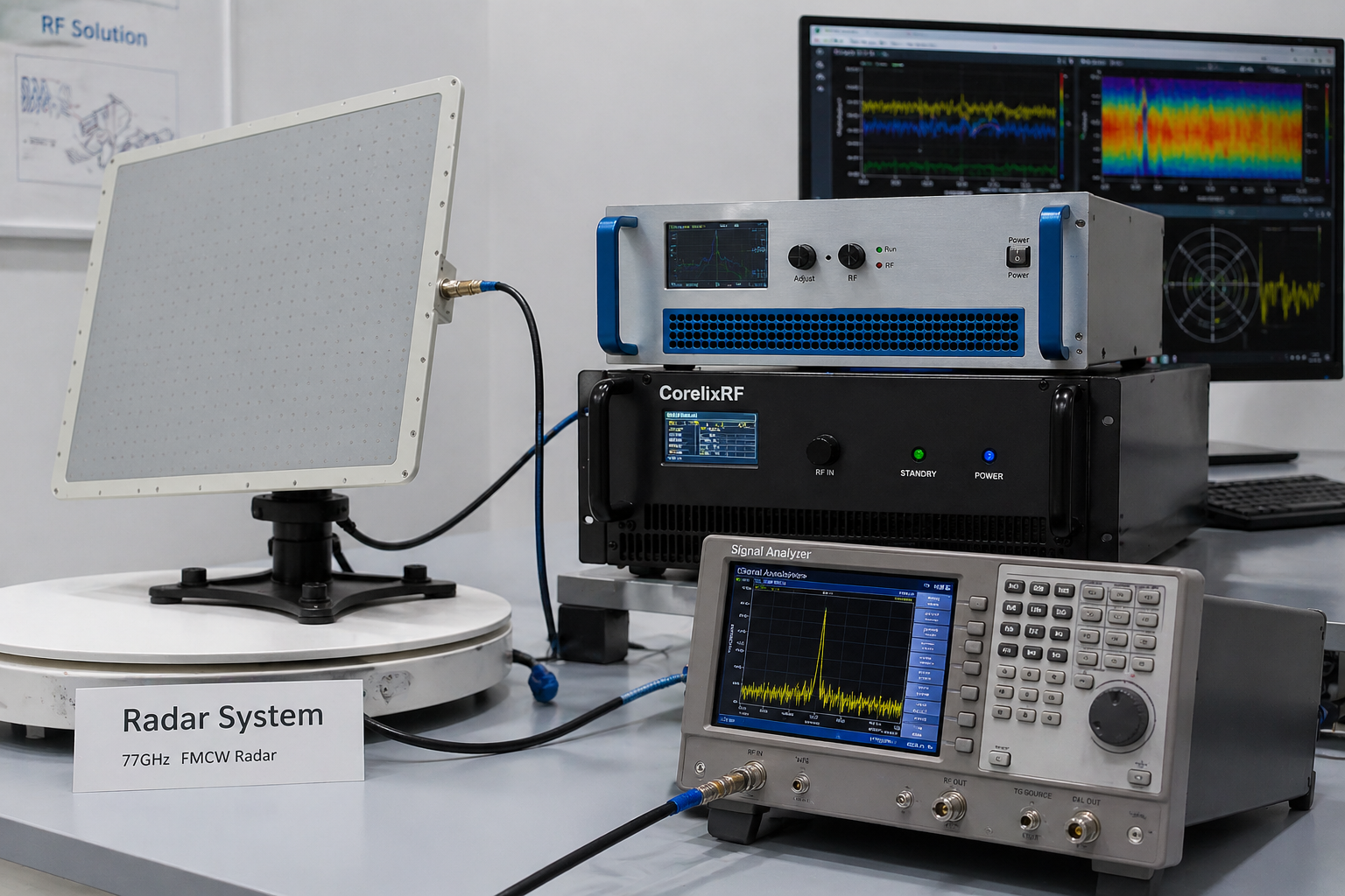 Radar and RF sensing system using high-frequency RF power amplifier