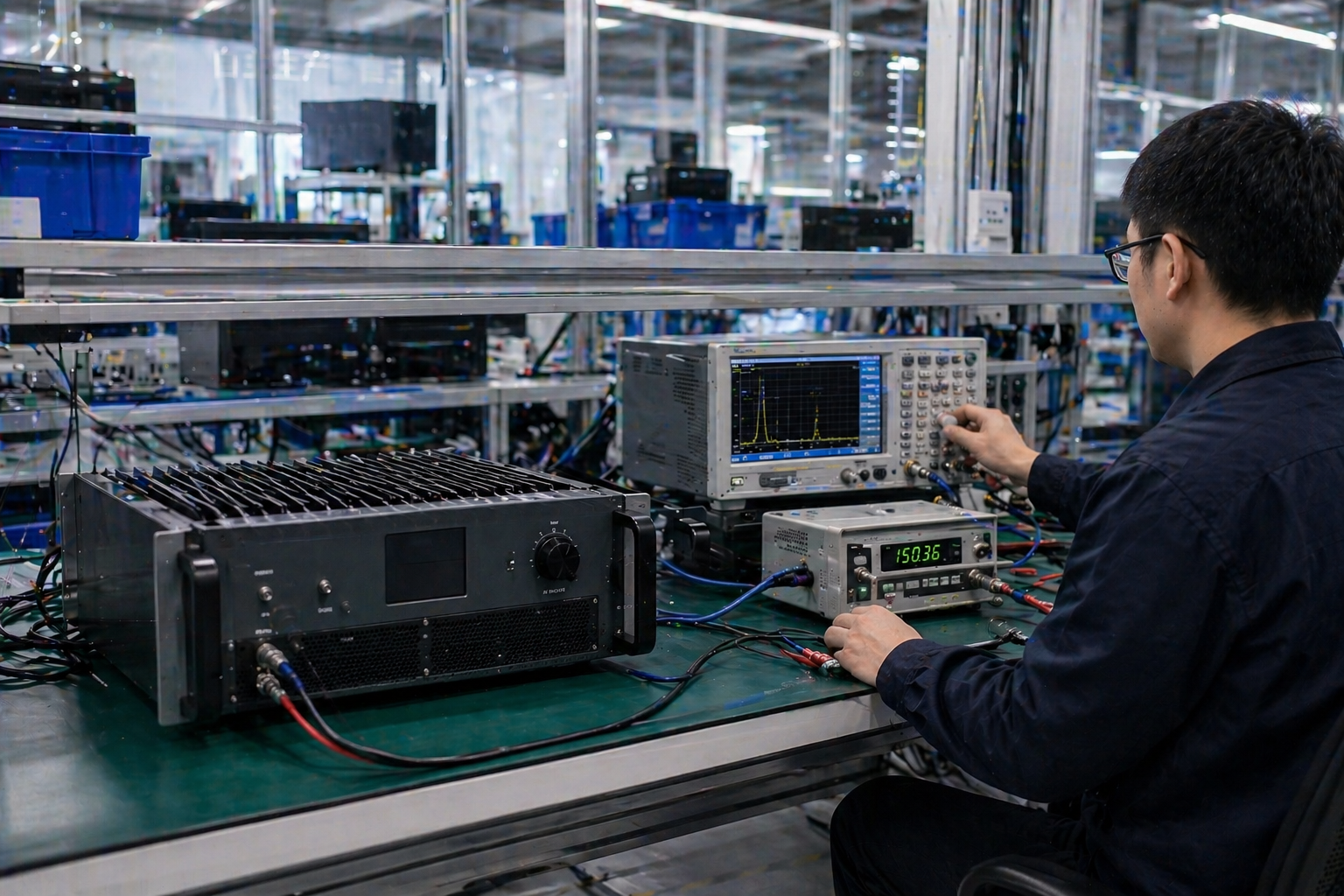 CorelixRF factory production — RF amplifier manufacturing