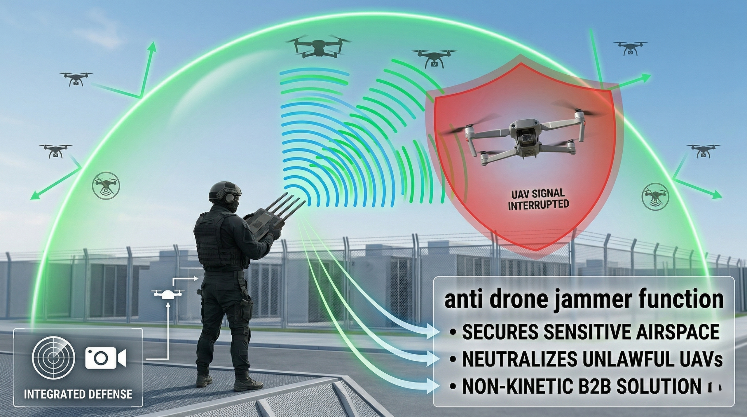 How to Optimize Anti Drone Jammer Function in Complex Airspace?