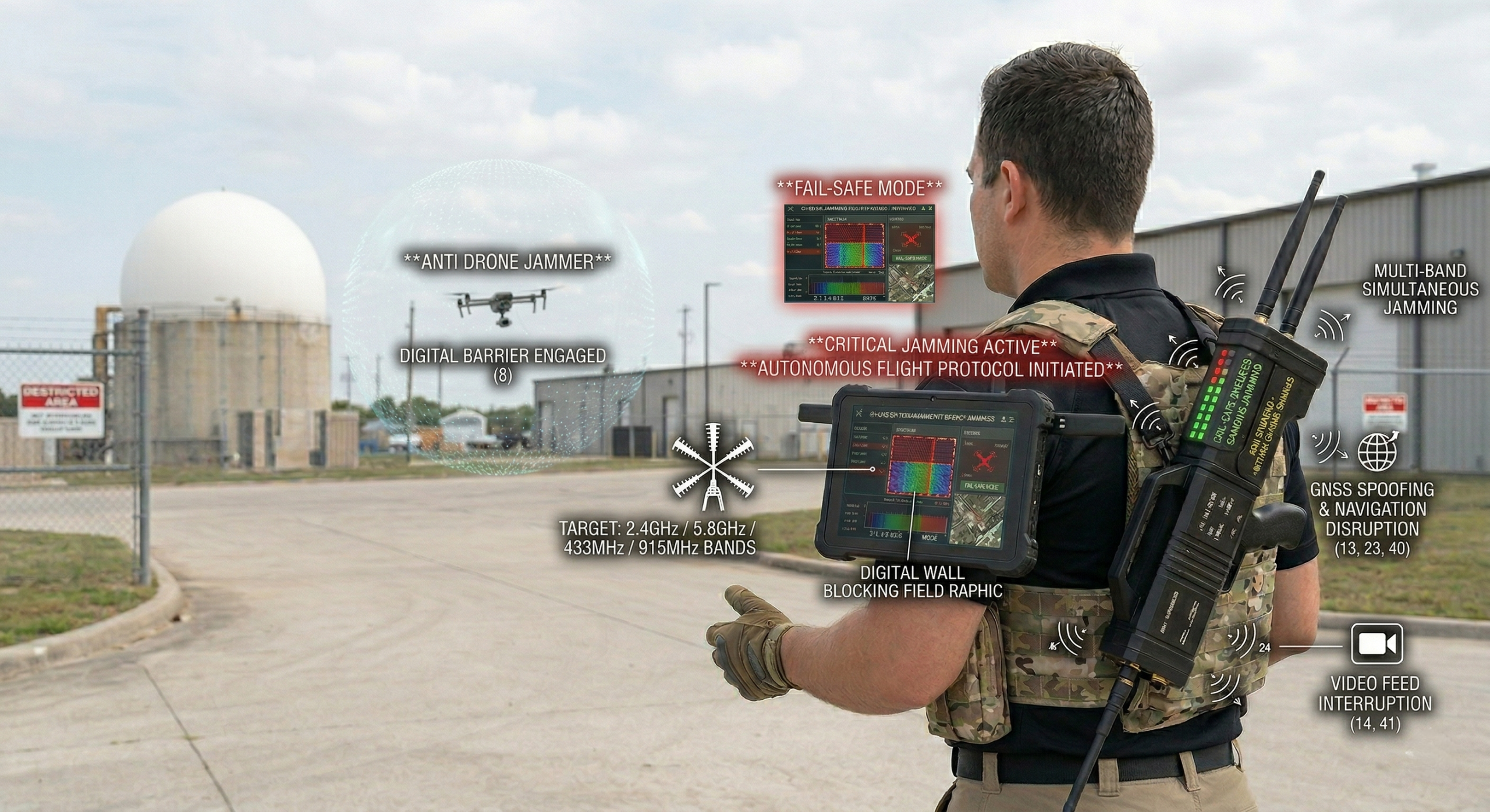 How an Anti Drone Jammer Uses GPS Spoofing for Advanced Aerial Defense?