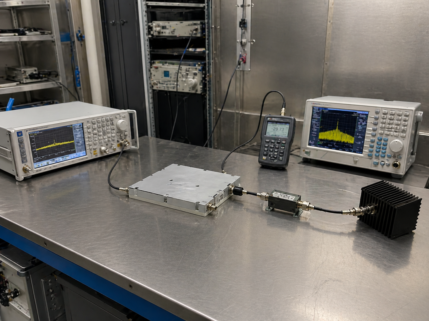 EMC RF amplifier test system for military and automotive immunity testing