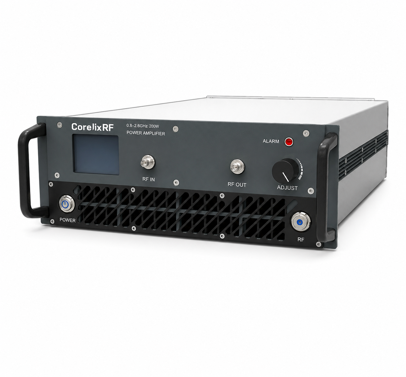 X Ku K and Ka band RF amplifier validation with high frequency test equipment