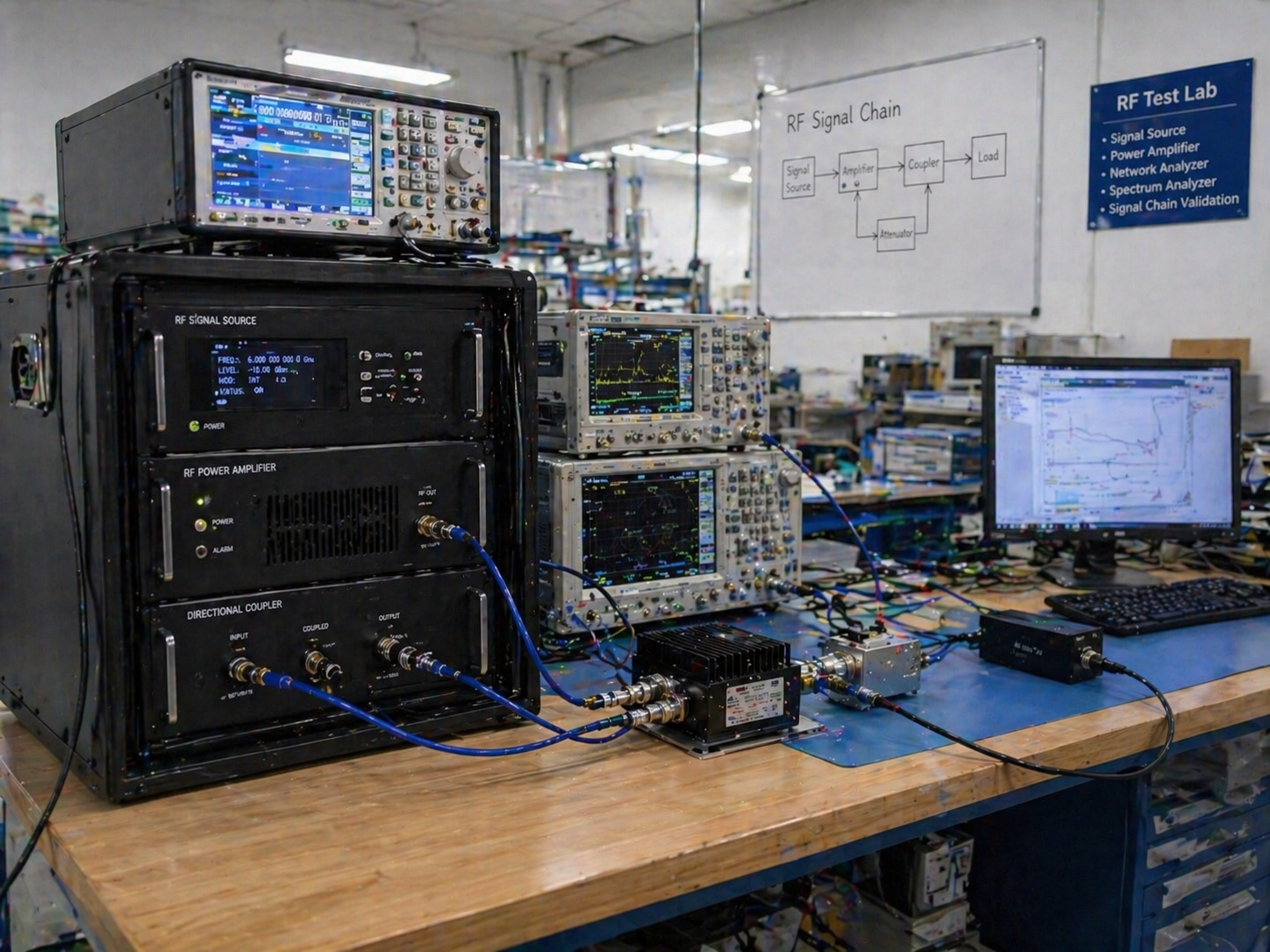 Frequency hopping wideband RF signal