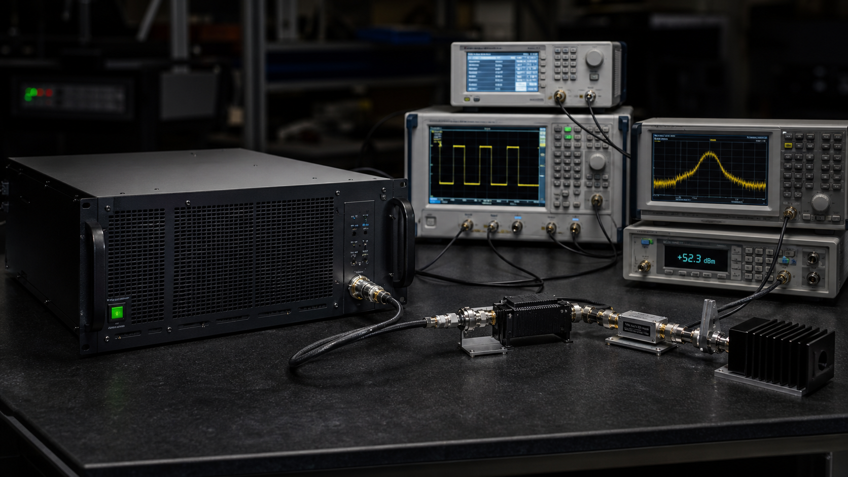 High power L-band pulsed RF amplifier