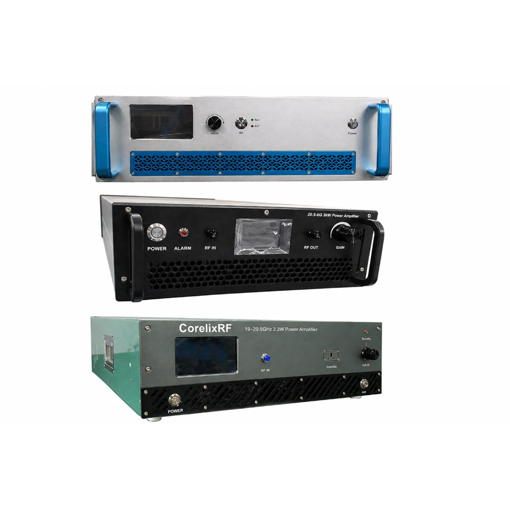 CorelixRF 6–18GHz and 18–40GHz microwave and mmWave RF amplifier platforms