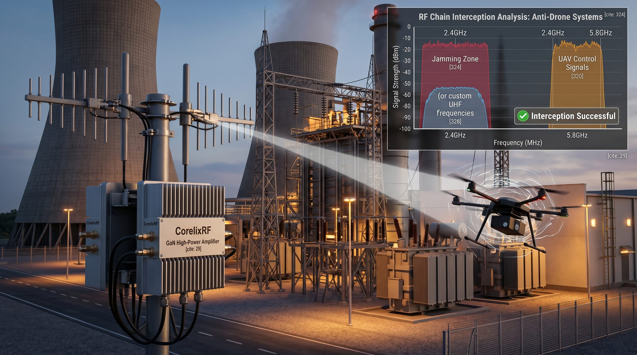 Power Plant Counter-UAS RF Security Review
