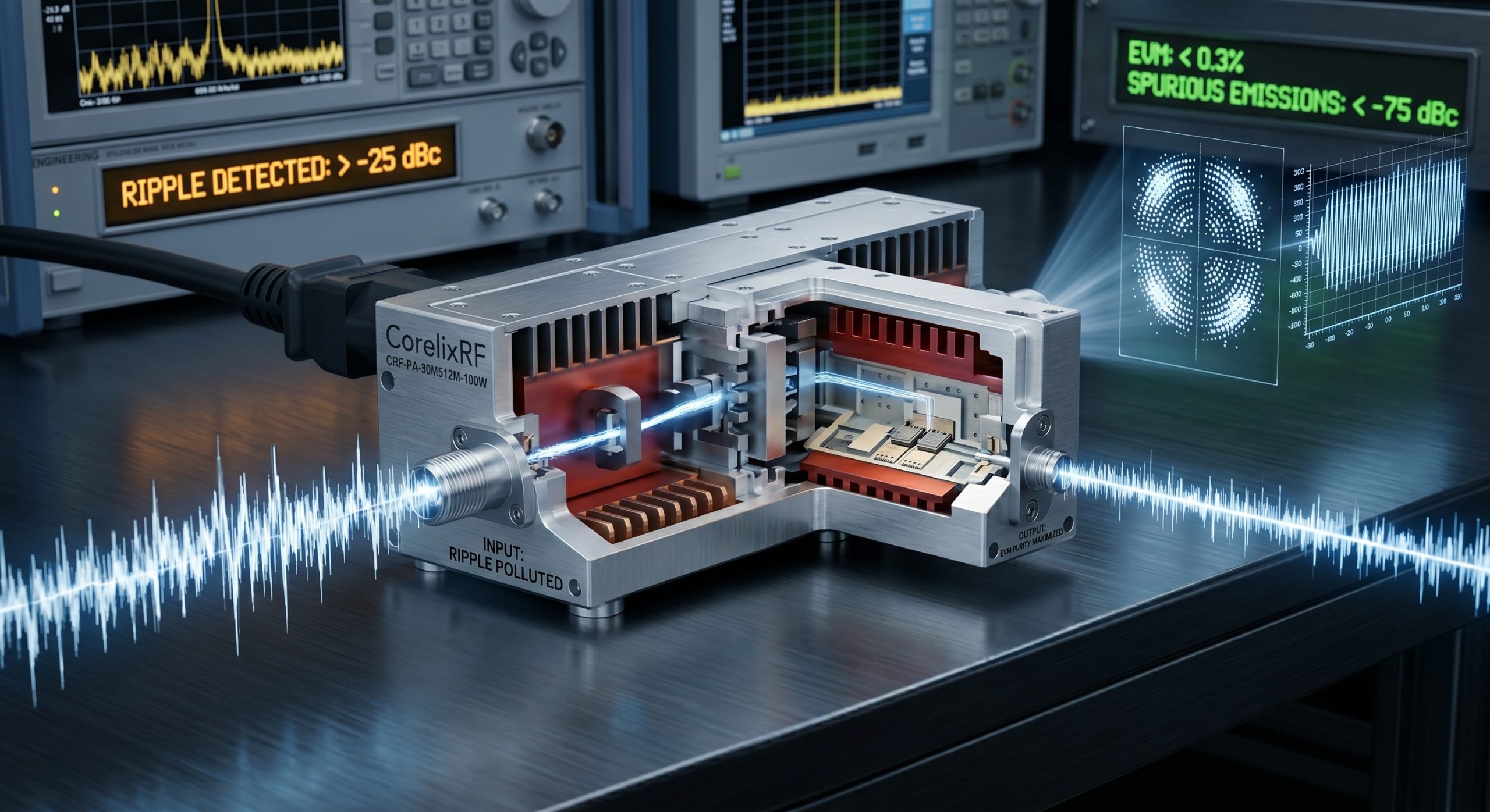 How to Achieve Broadband EVM Purity with Low-Frequency Ripple Suppression?