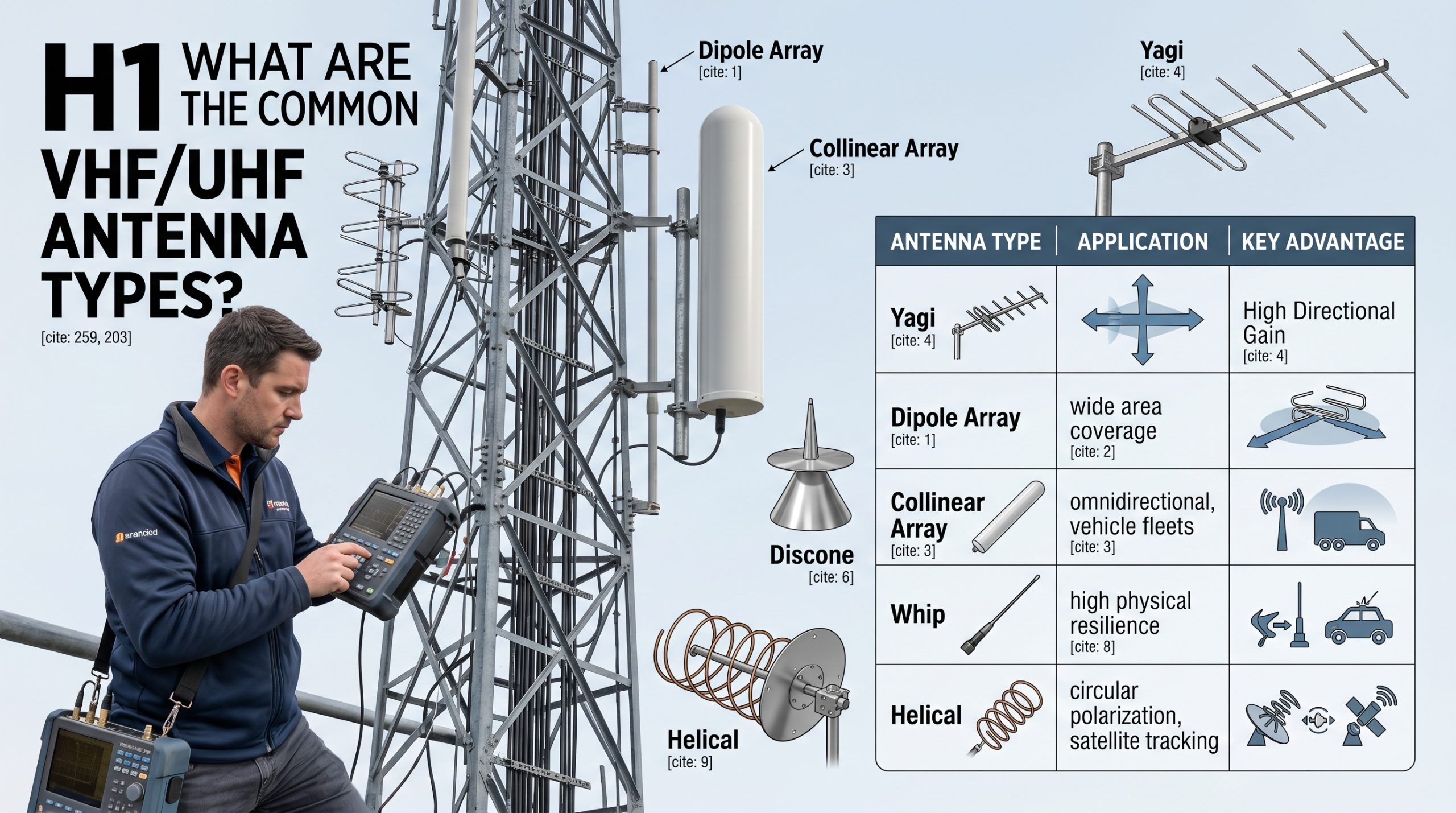 How to Compare Common VHF/UHF Antenna Types Easily？