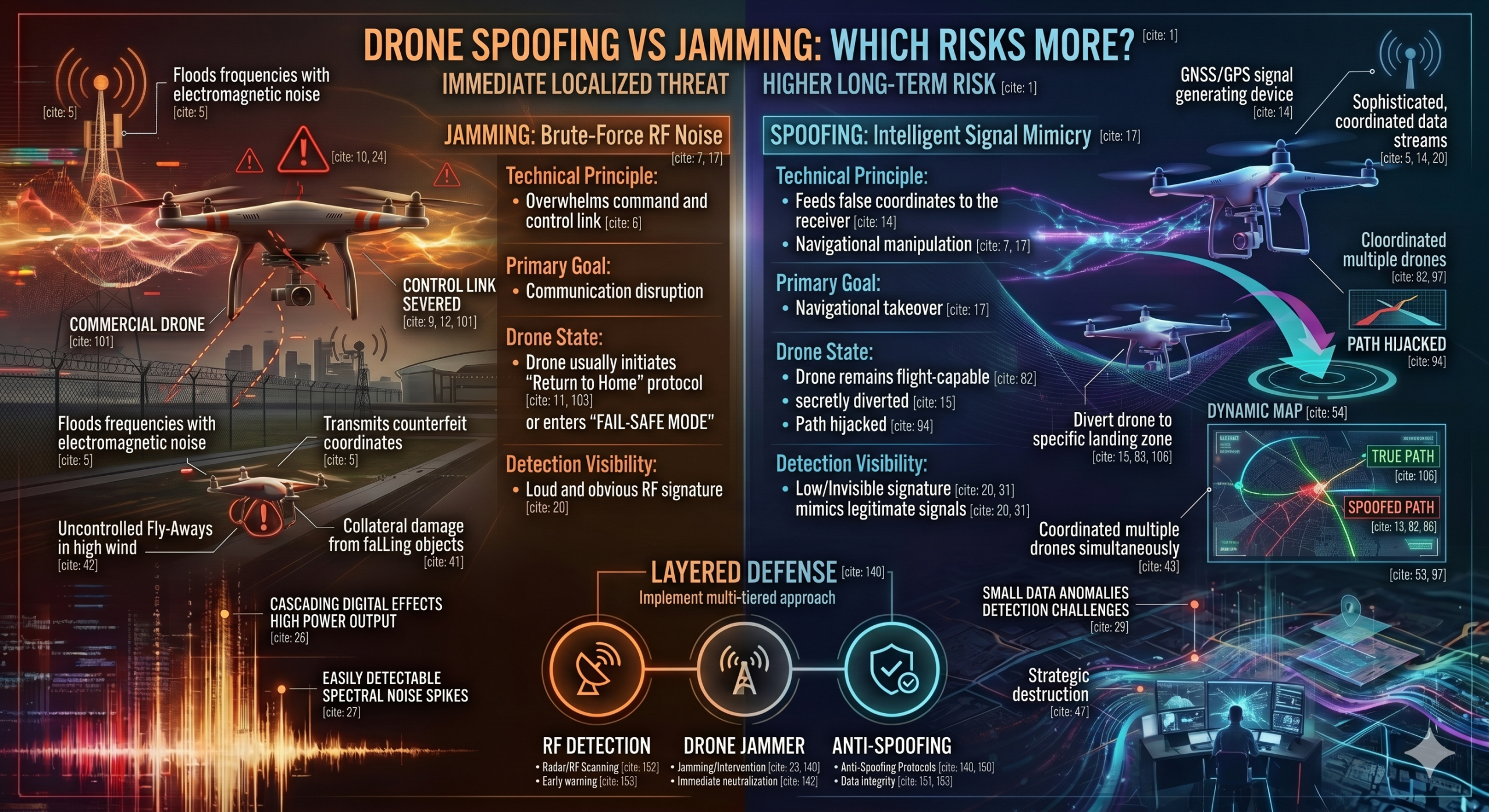 How to Mitigate Threats: Drone Spoofing vs Jamming?
