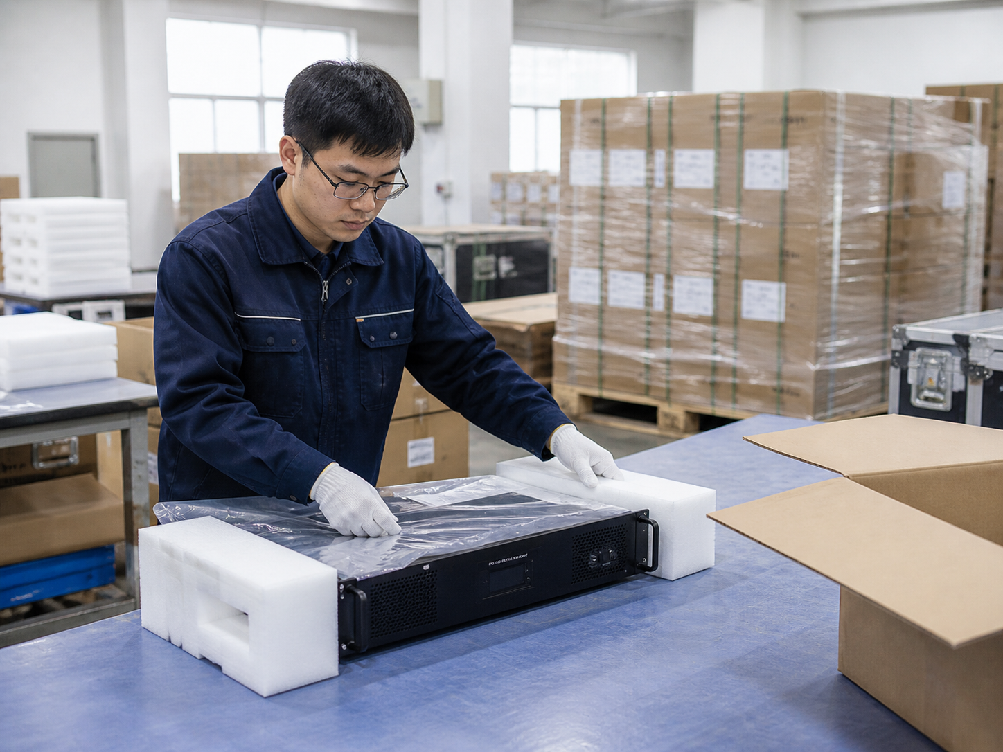 RF amplifier packing and shipment inspection