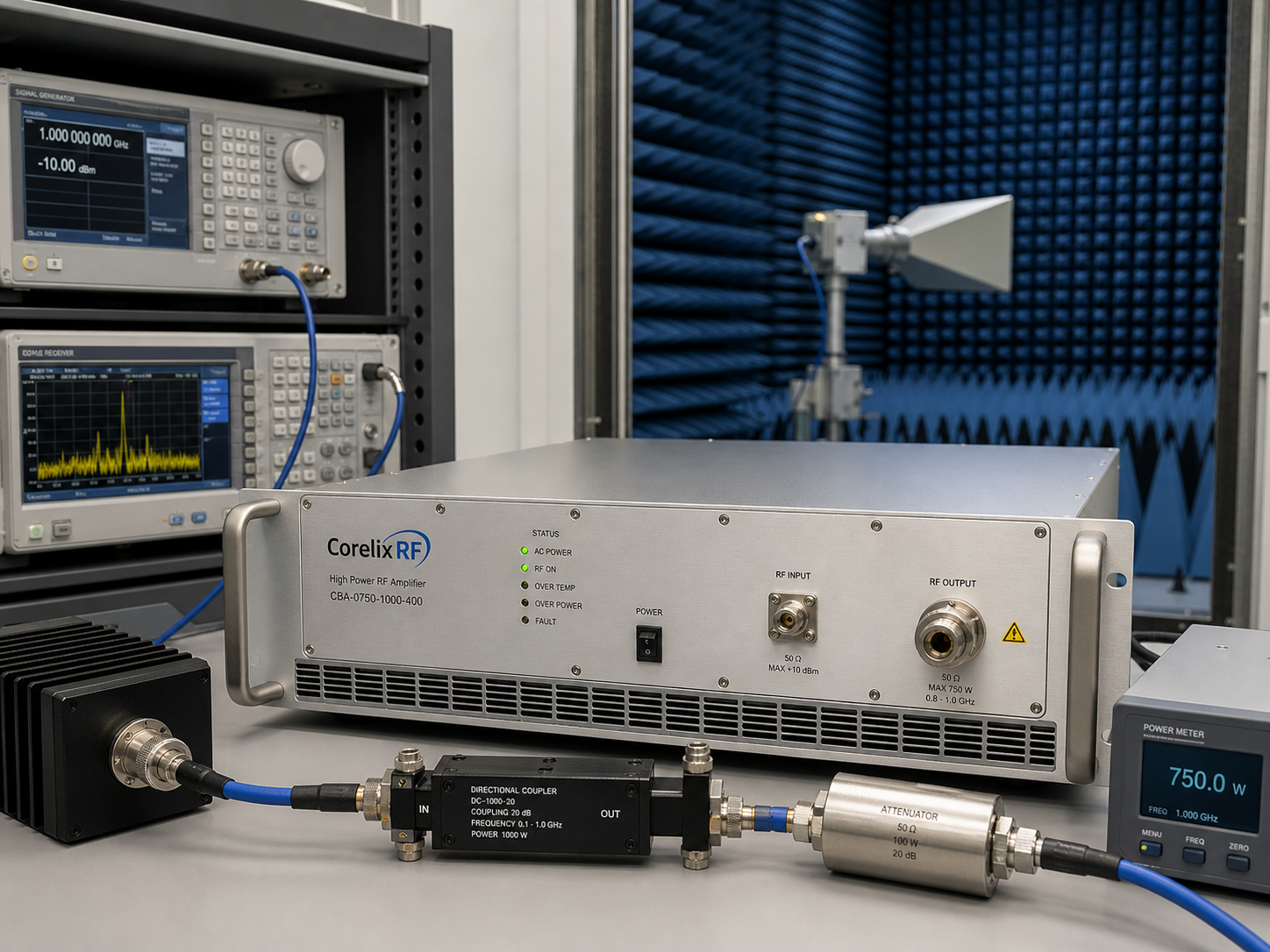 EMC RF amplifier laboratory test platform high power