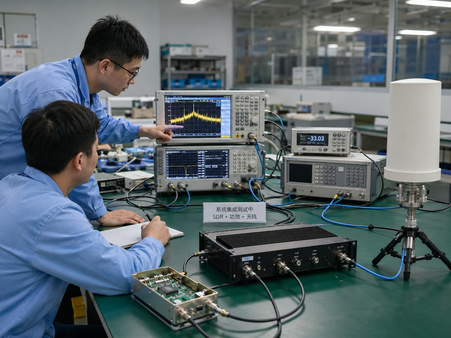 CorelixRF SDR integrated into a wider RF signal chain