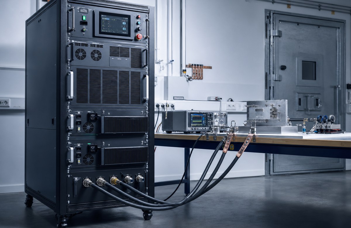 9 kHz to 100 MHz high power EMC RF amplifier platform