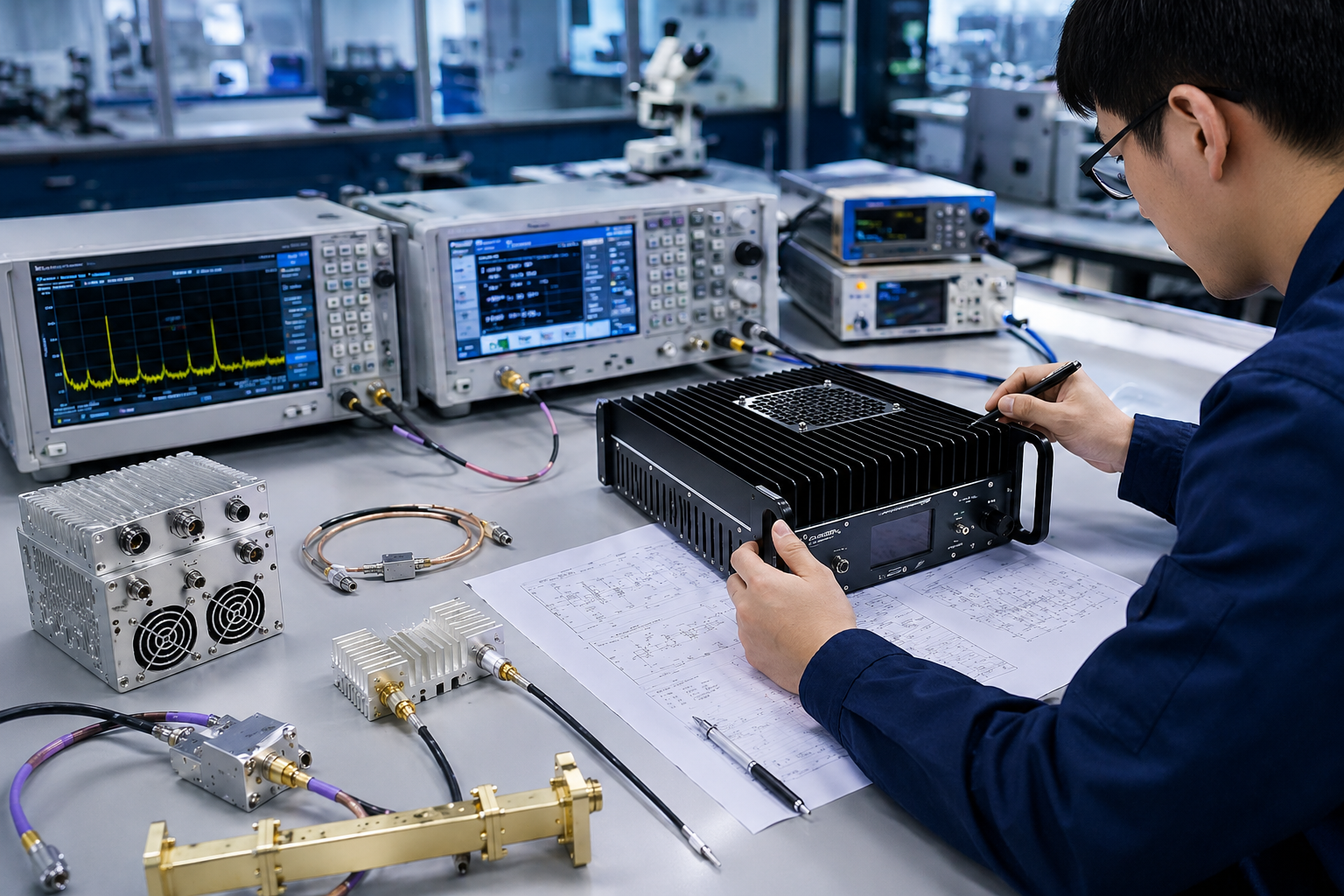 RF test and measurement bench image