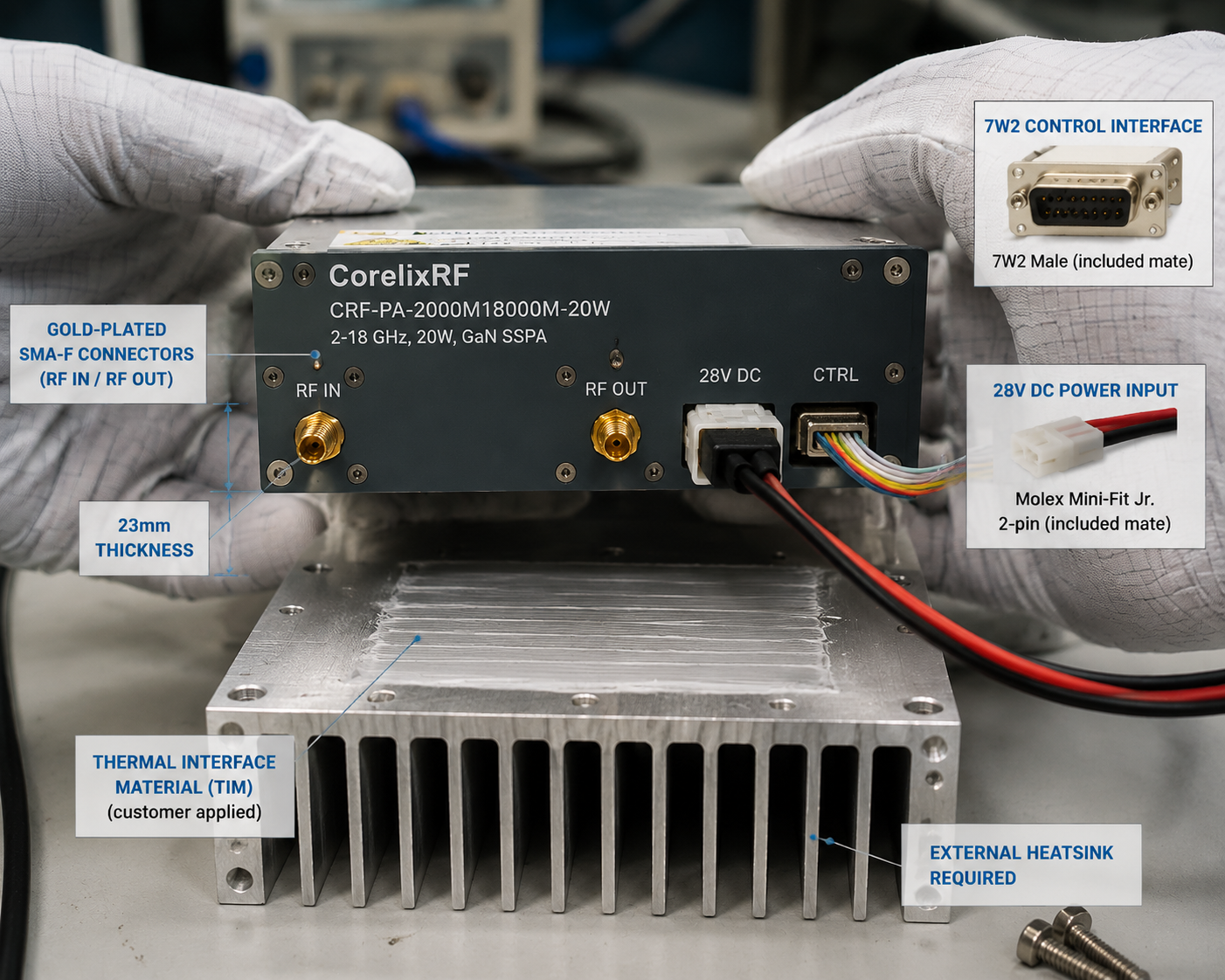 A Guide to Selecting and Integrating 2-18 GHz Broadband RF Power Amplifiers