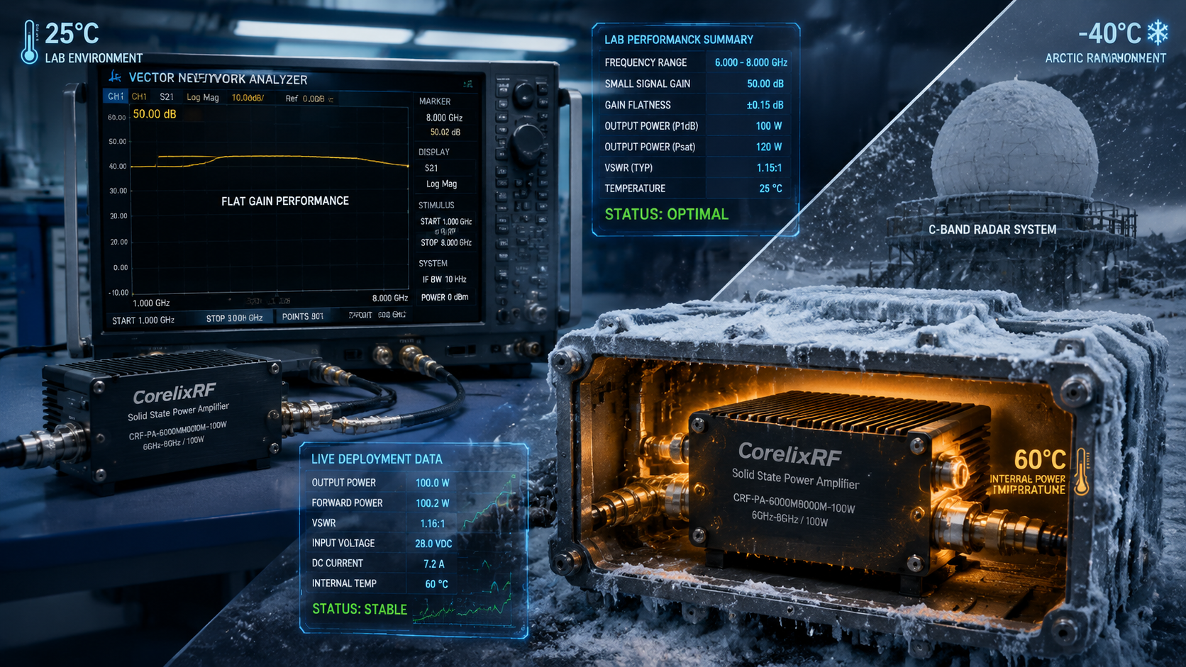 How to Prevent RF Amplifier Gain Drift in Arctic Radars?