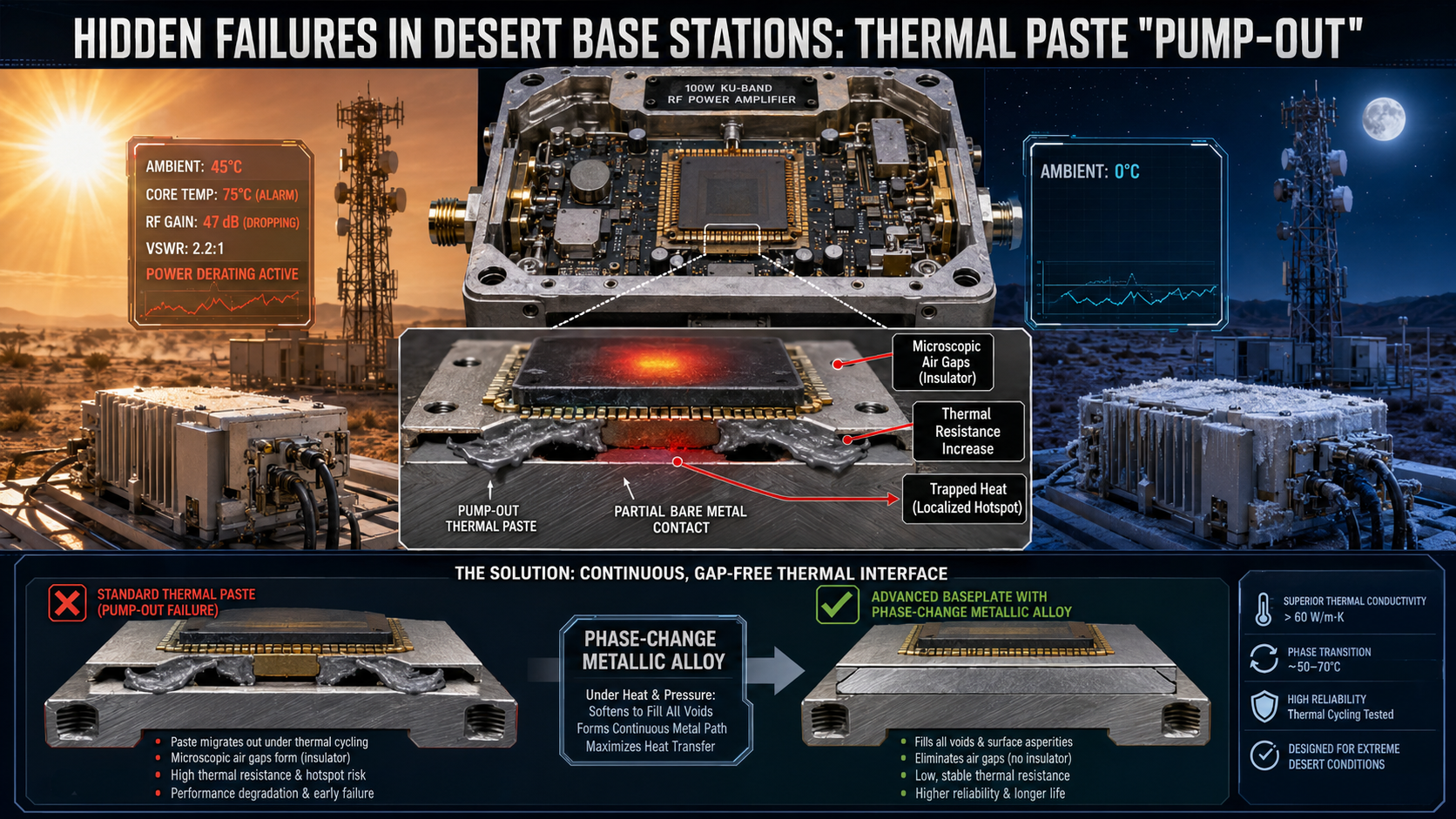 How to Fix RF Amplifier Thermal Failure and Resolve VSWR Alarms?