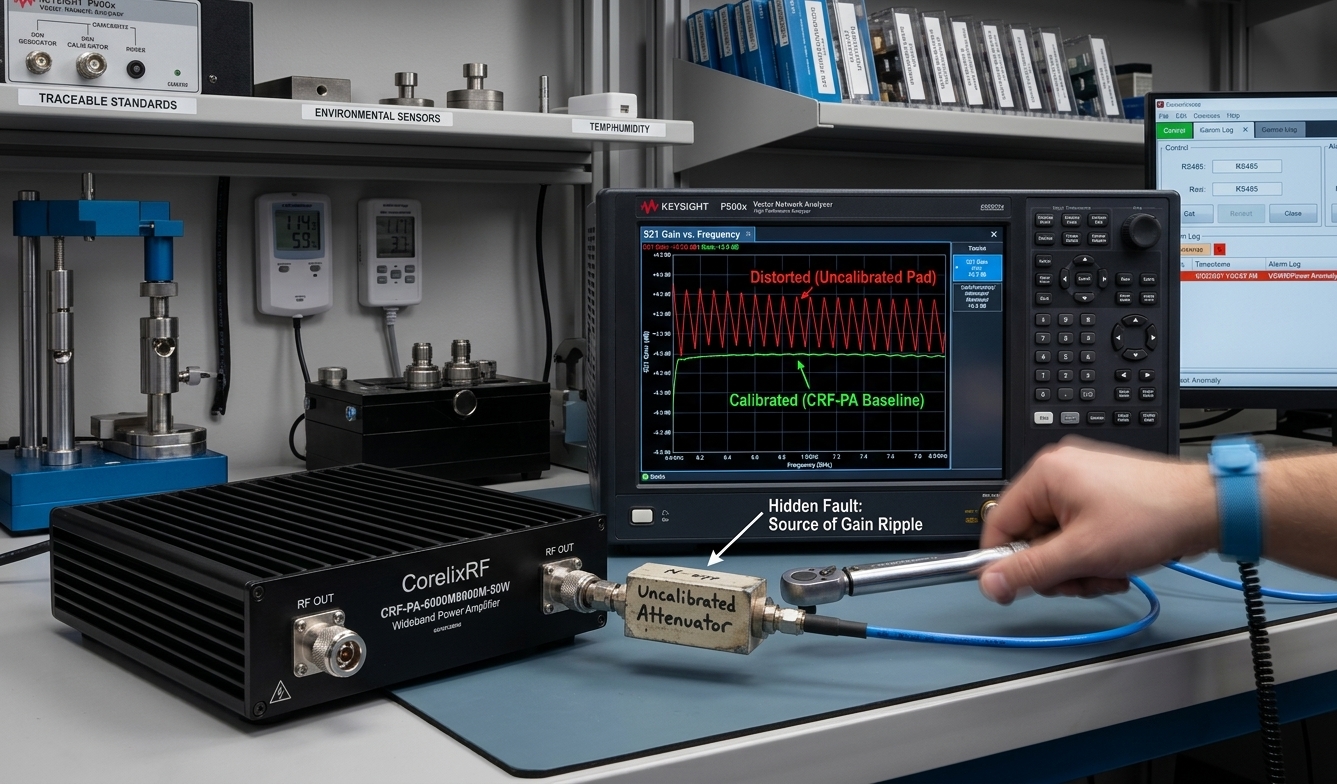 How to Fix Gain Flatness Distortion in RF Metrology Labs?