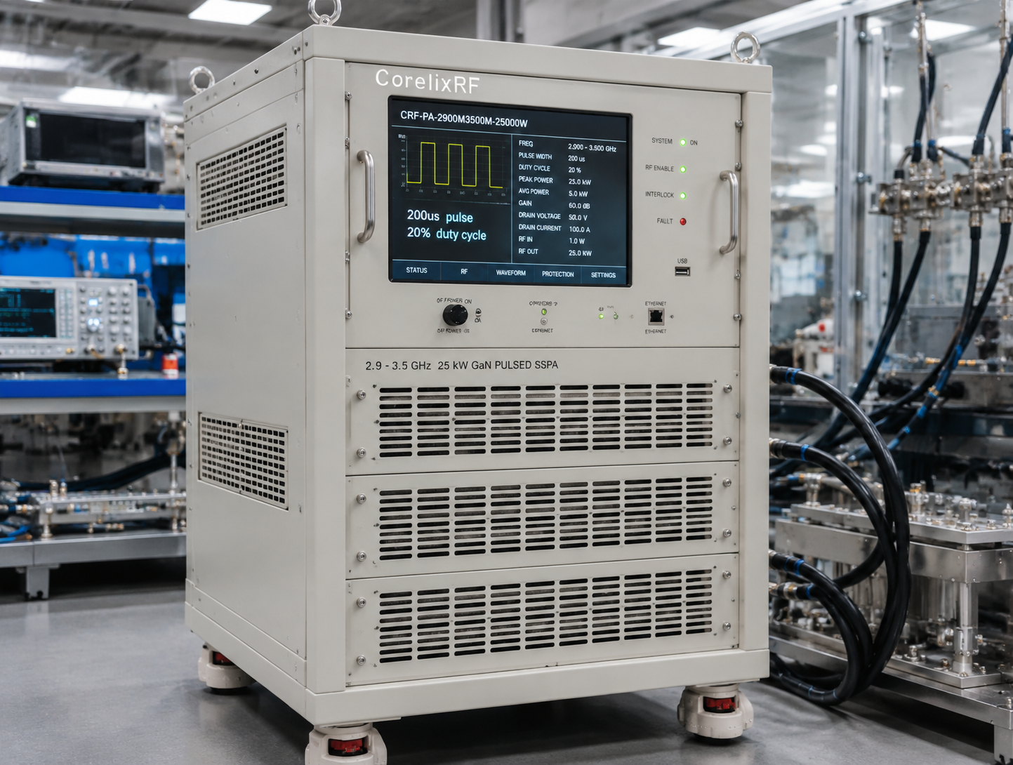How to Integrate a 25 kW Pulsed RF Amplifier into S-Band Test Systems?
