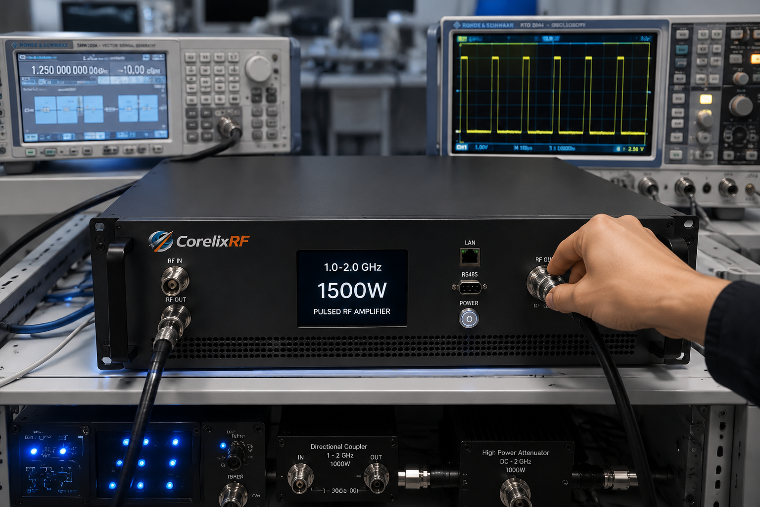 1500W L-Band Pulsed RF Amplifier: System Integration