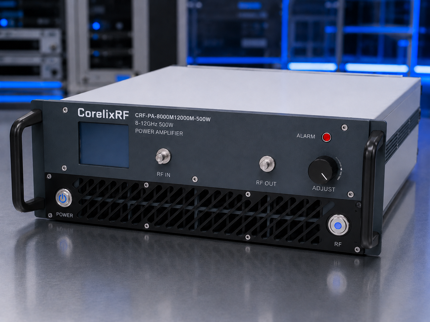 8-12 GHz 500W X-Band RF Power Amplifier with WR90 Output