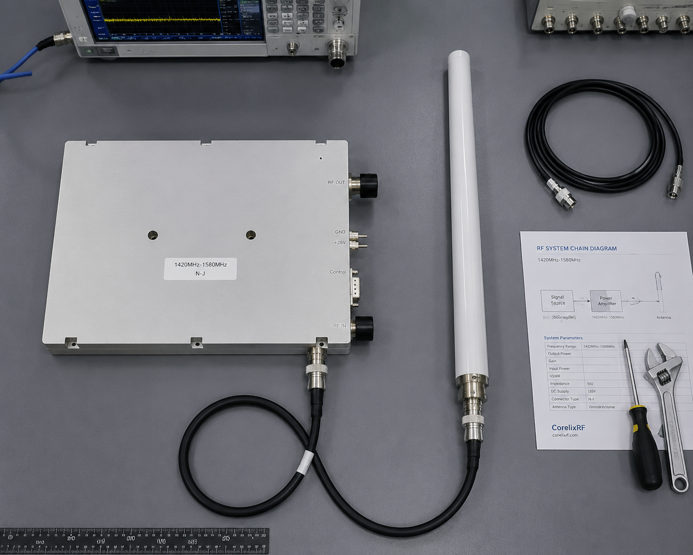 1420-1580 MHz Omnidirectional Antenna for RF Systems
