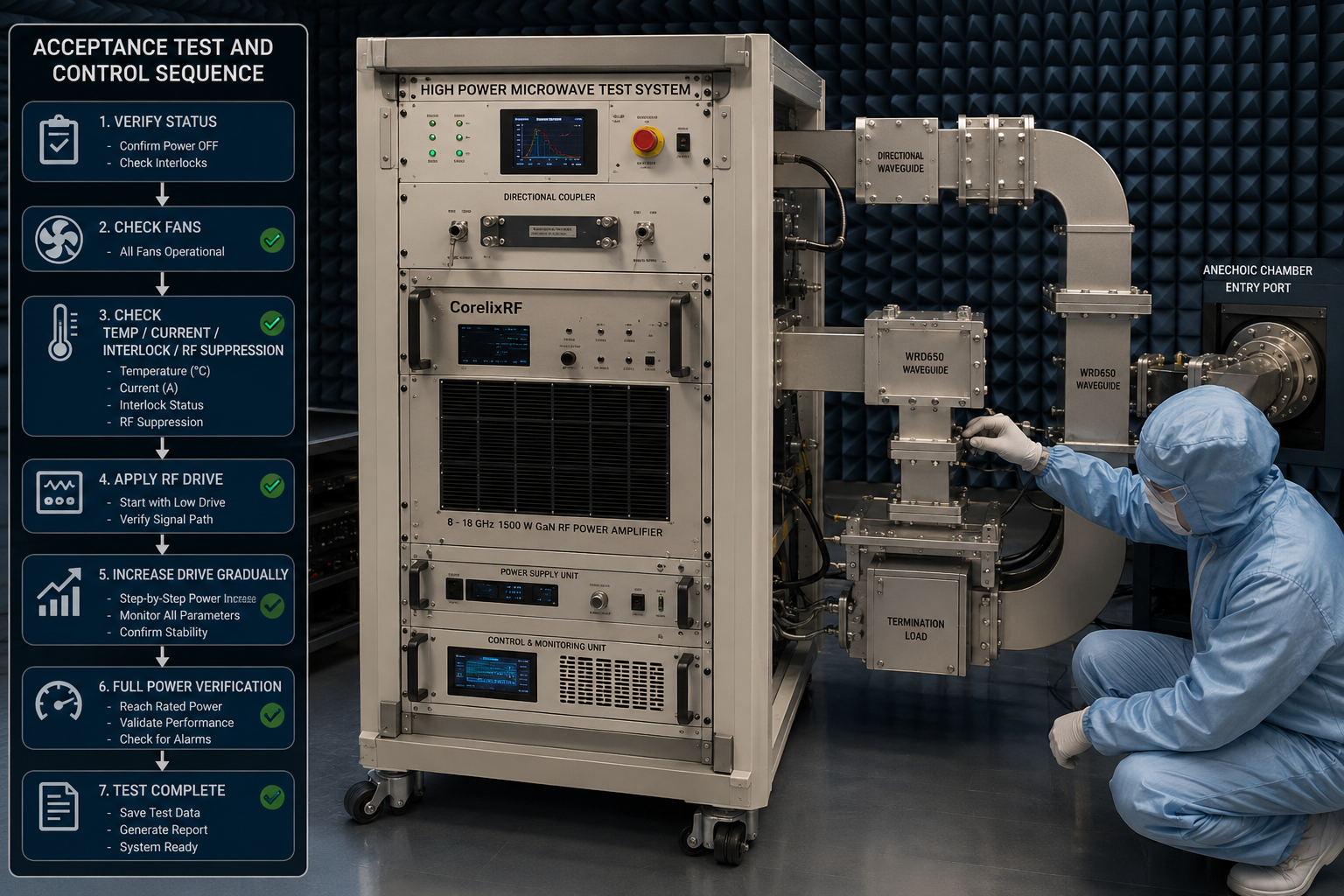 8-18 GHz 1500W GaN RF Power Amplifier: Managing High-Power Microwave Systems