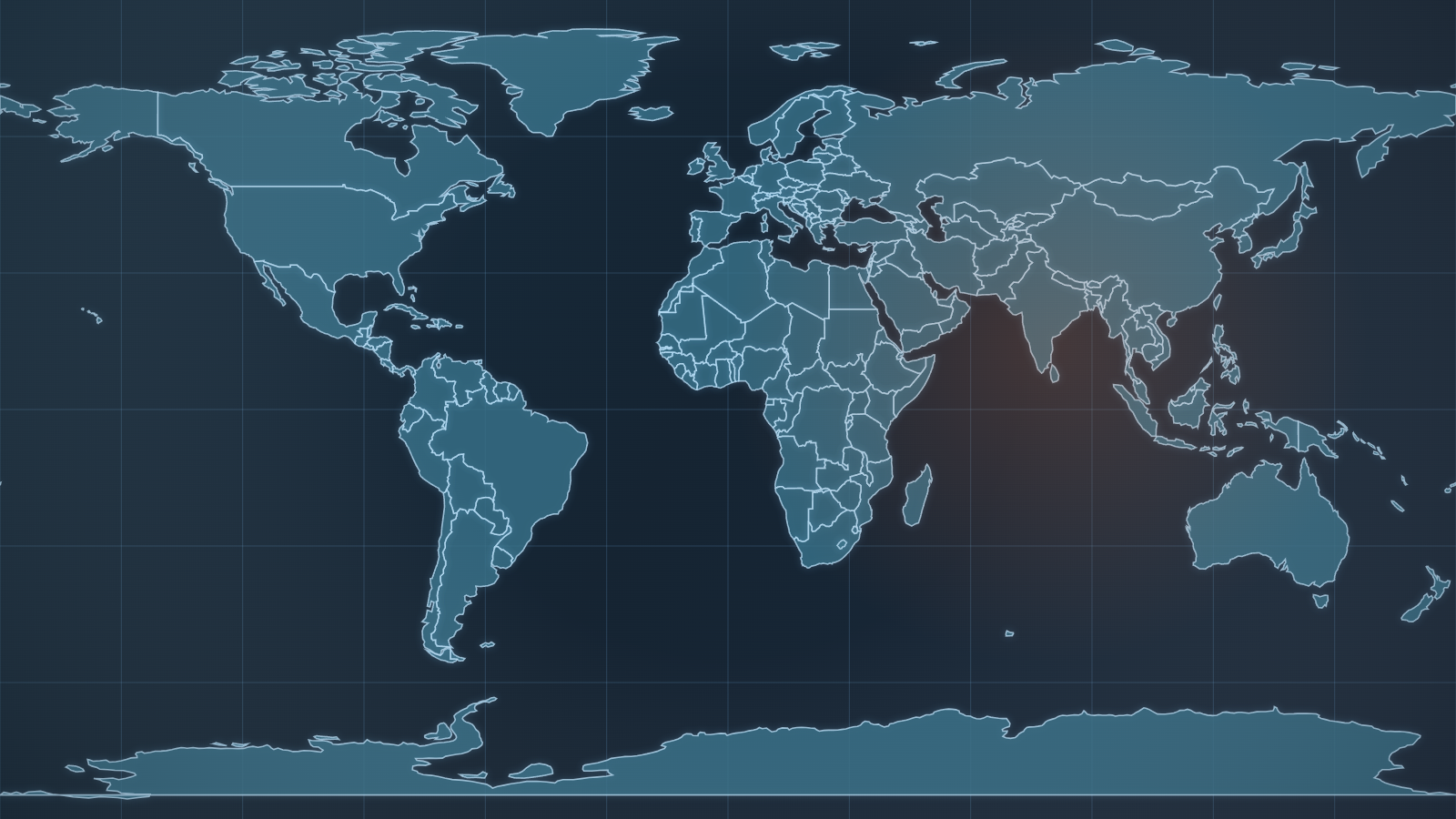 World map showing CorelixRF export markets