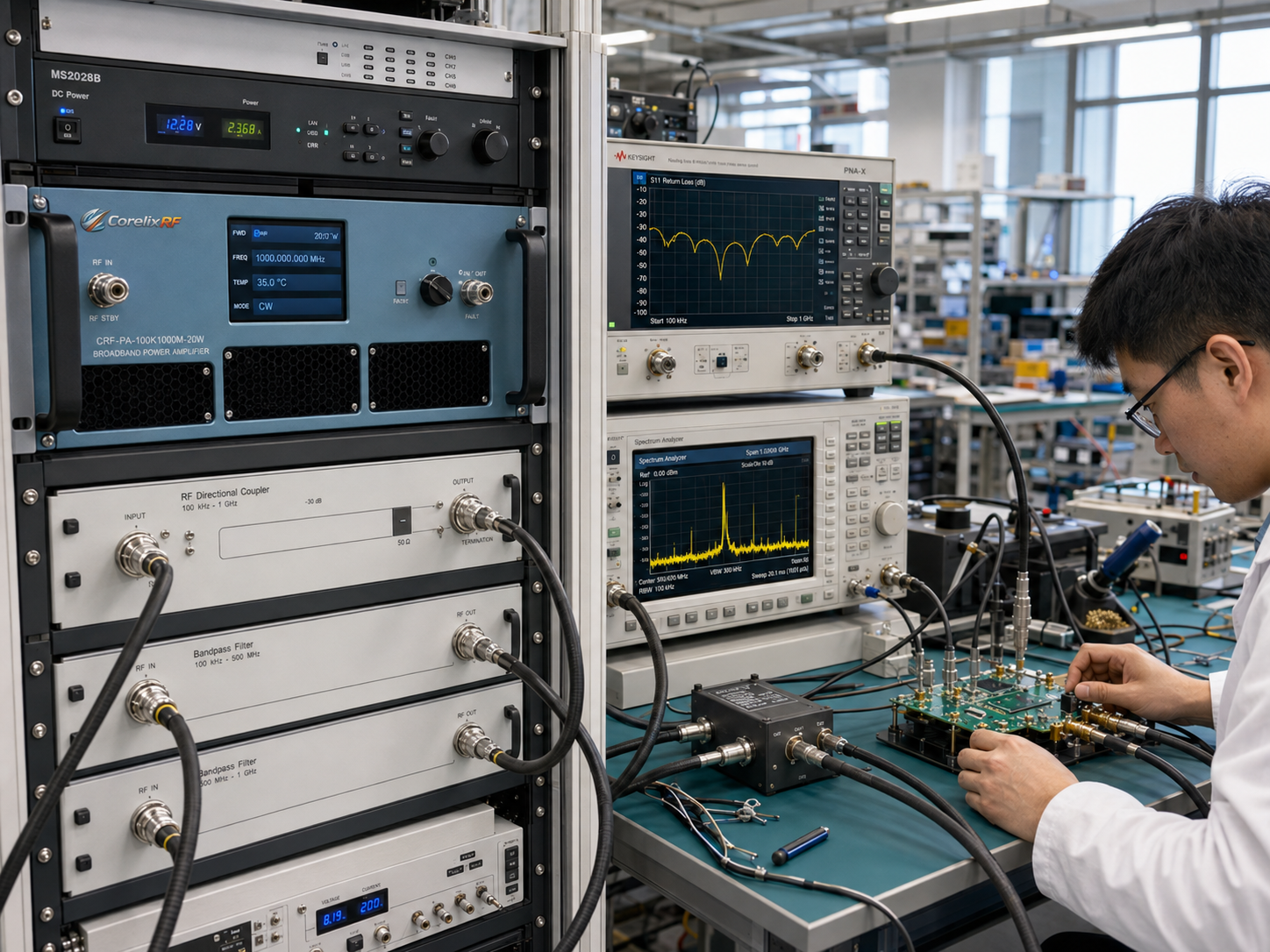 100 kHz to 1 GHz RF power amplifier: 20W EMC Test Solution