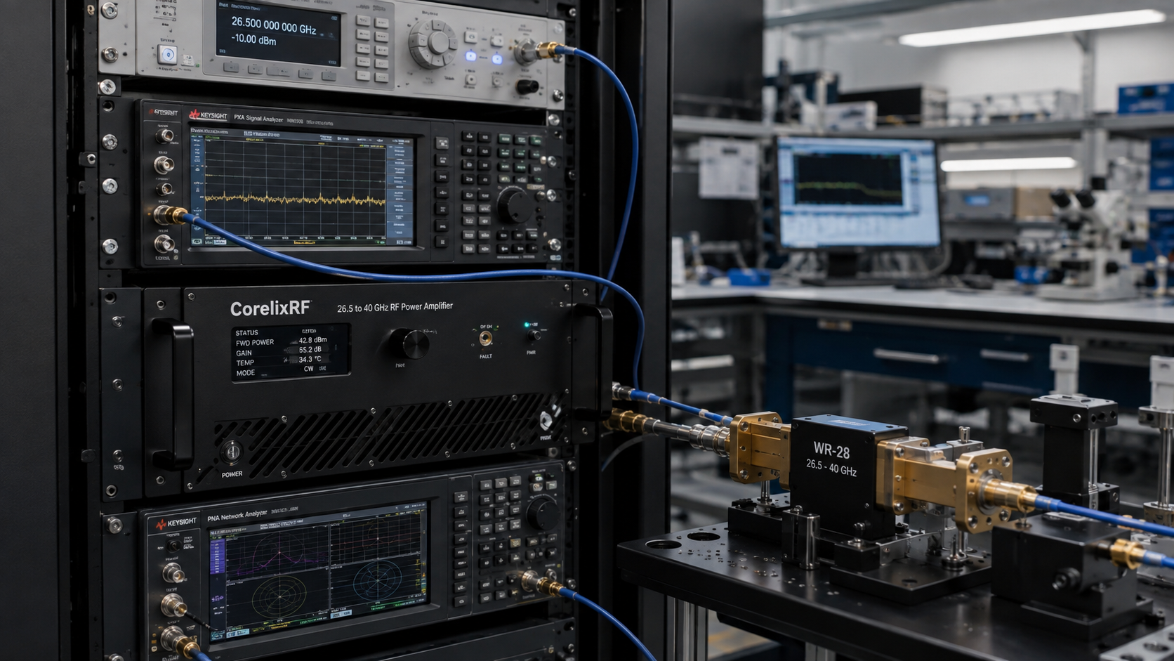 26.5 to 40 GHz RF Power Amplifier: GaN SSPA for Test Systems