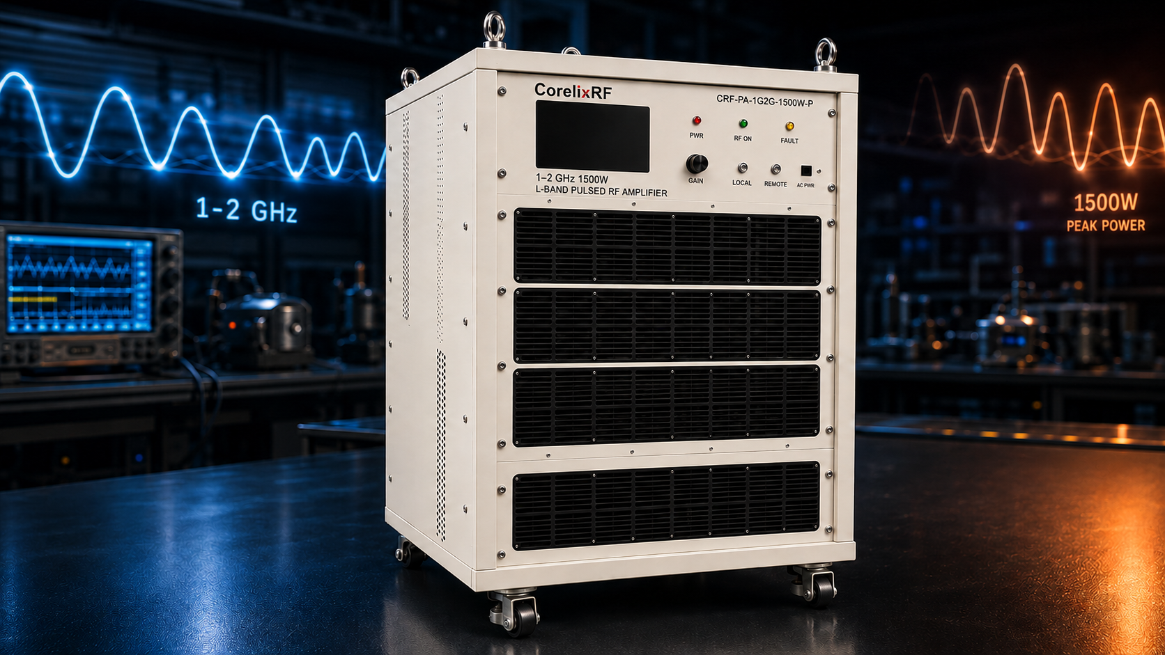 1-2 GHz 1500W L-Band Pulsed RF Amplifier for System-Level Validation