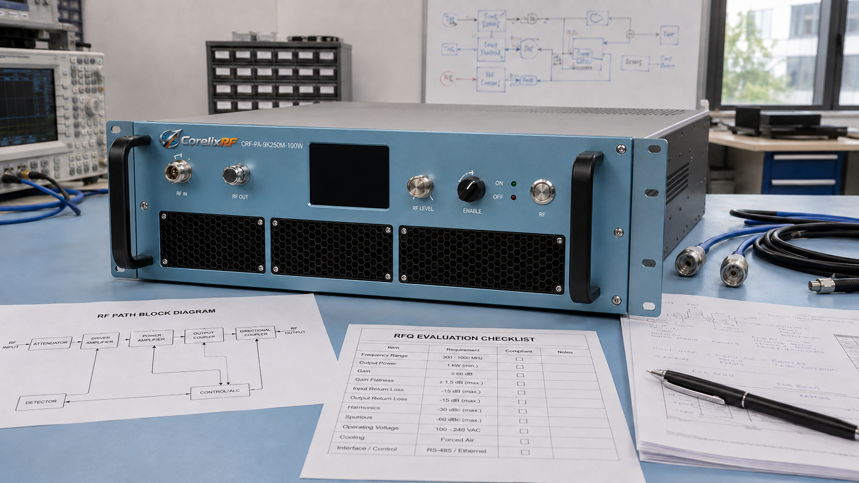 RFQ Email Template for a 9 kHz-250 MHz 100W LDMOS RF Amplifier