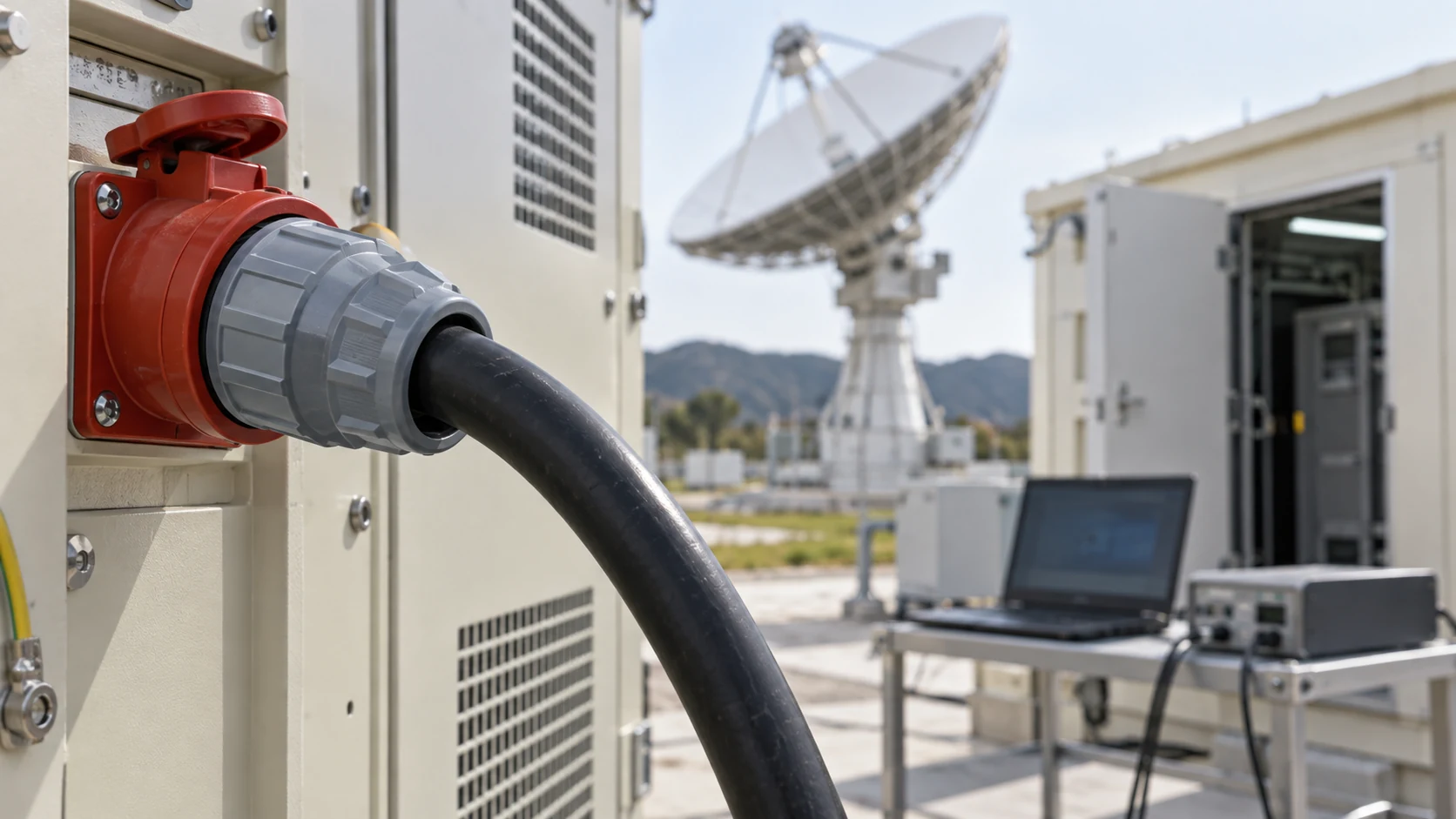 Electrical input measurement for ground station equipment
