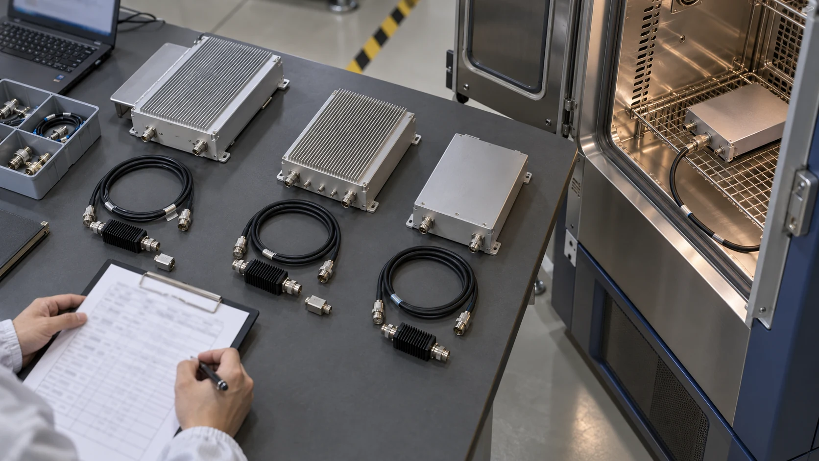 Amplifier candidate undergoing environmental evaluation