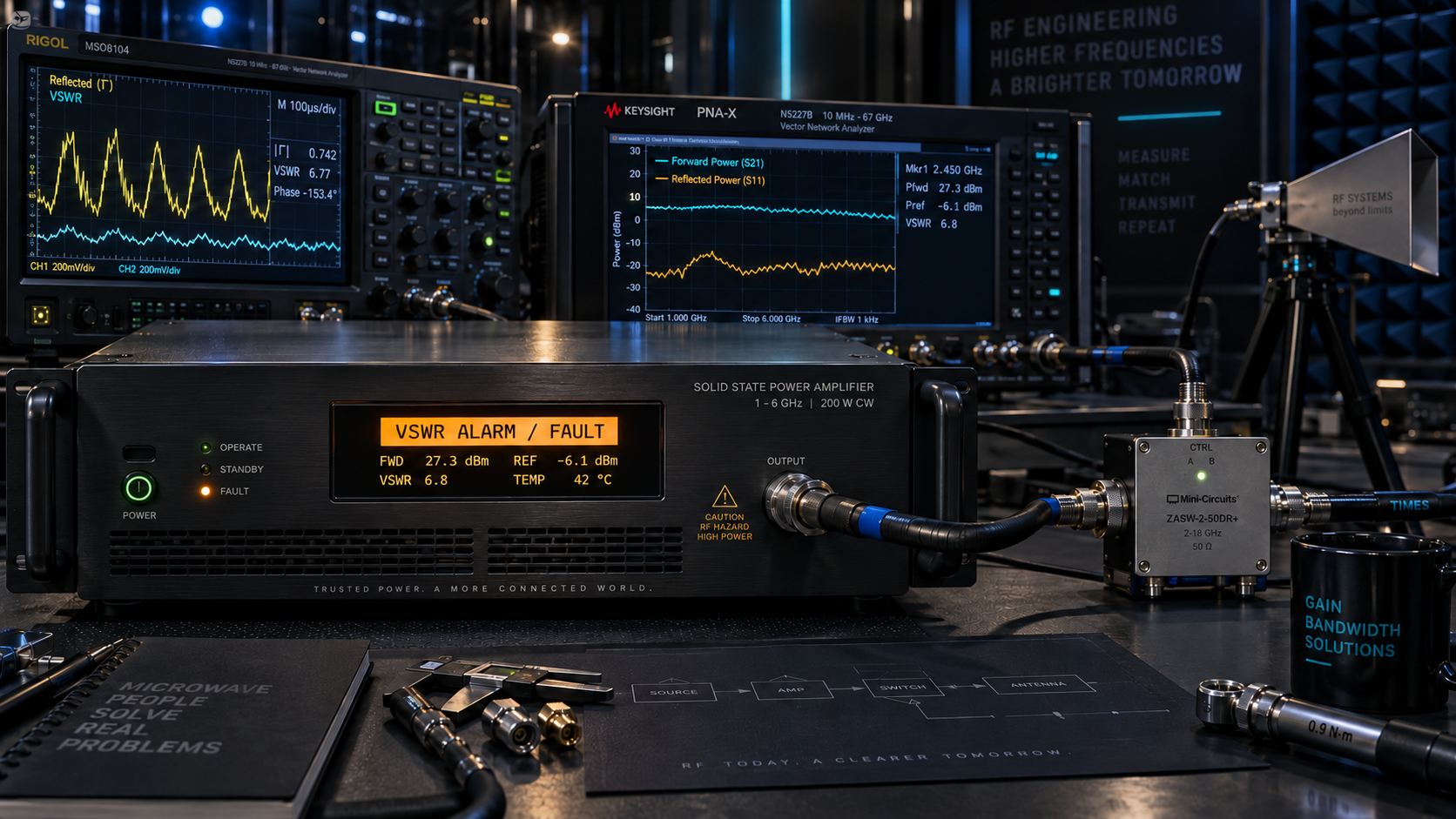 RF Amplifier VSWR and Reflected-Power Protection: What Happens When the Load Changes?